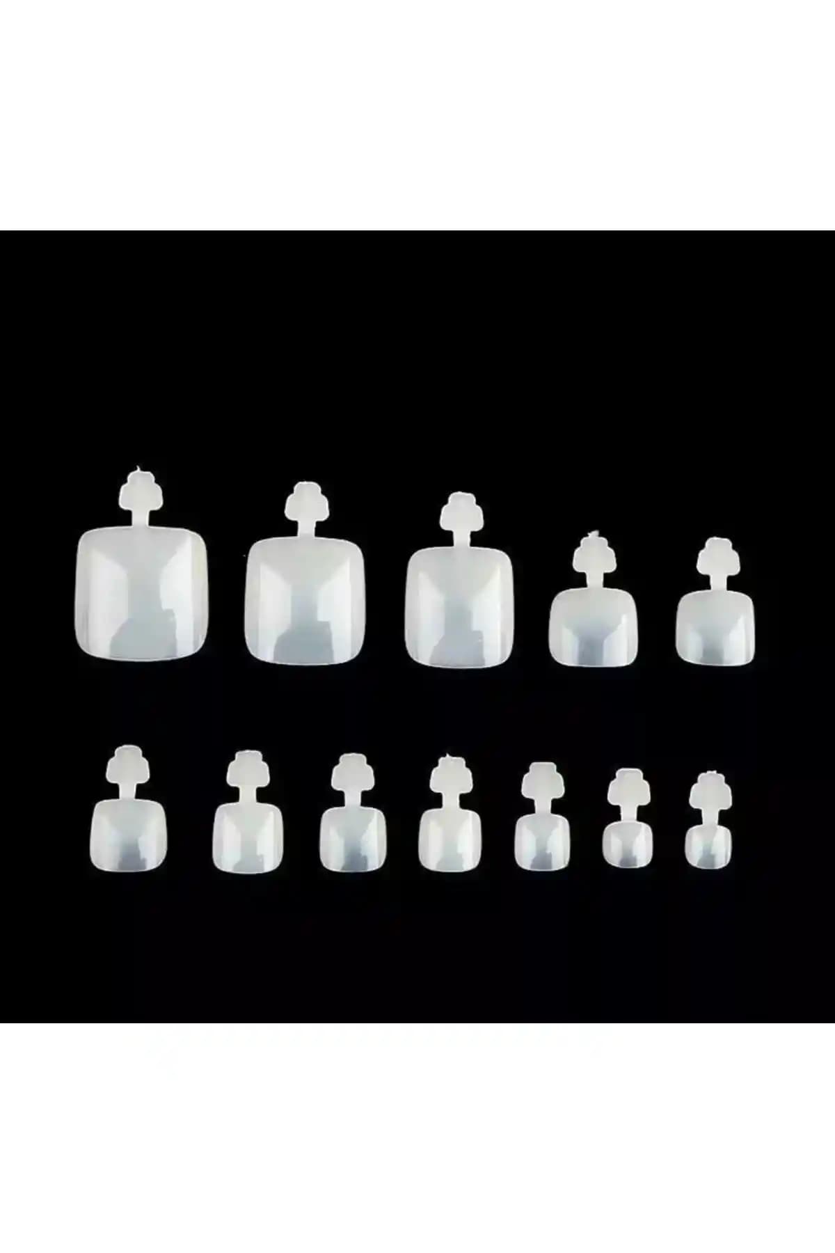 PERADİ 20 Adet Naturel Ayak Takma Tırnak Seti Estetik ve Pratik Kullanım İçin Uygun