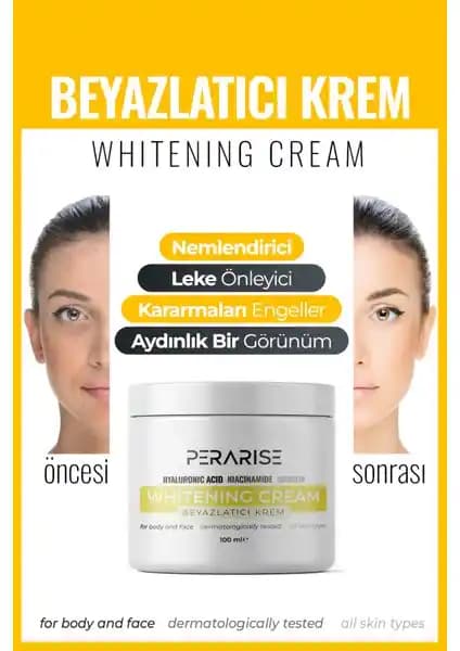 Perarise Cilt Tonu Eşitleyici ve Leke Giderici Beyazlatıcı Krem 100 ml