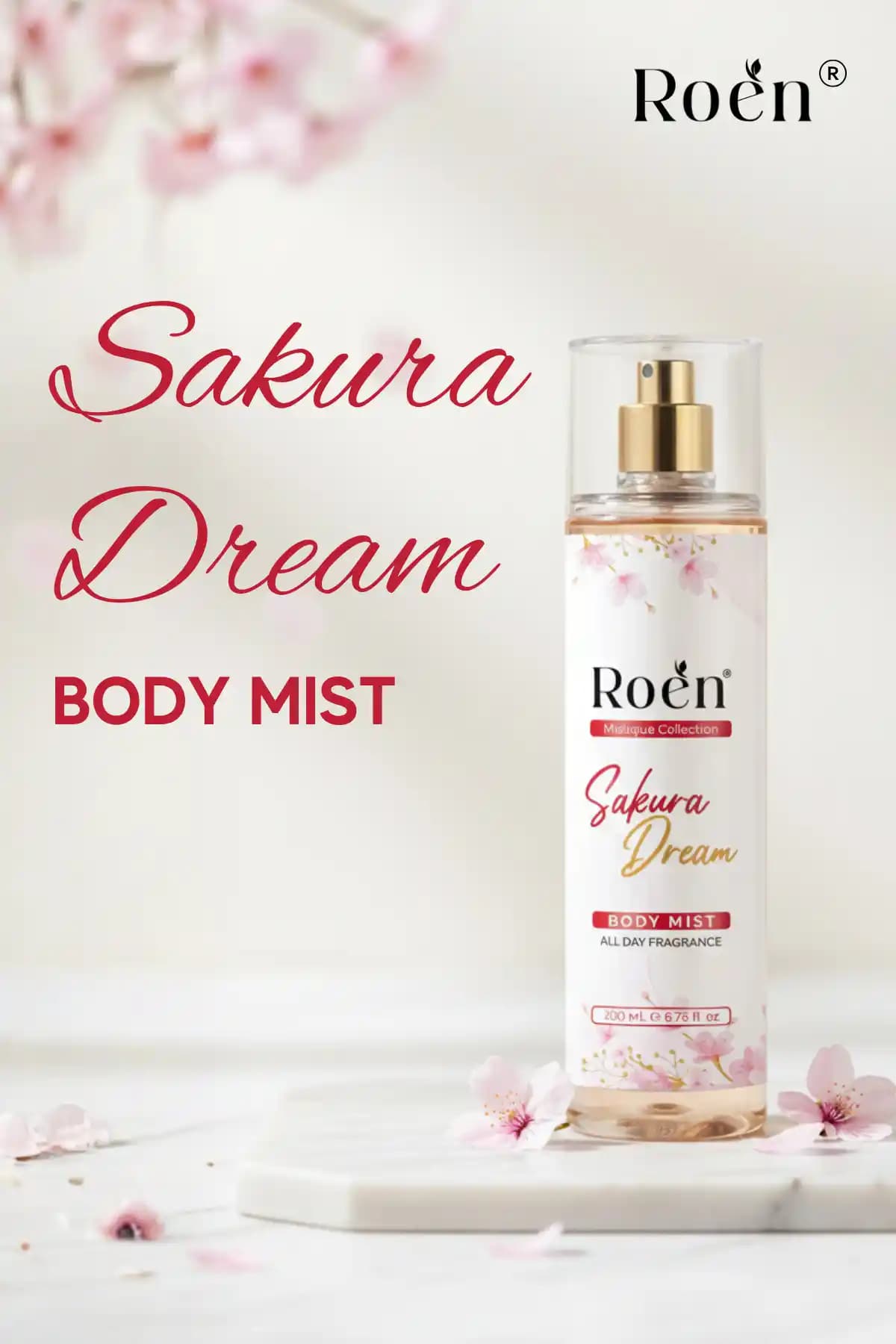Roen Sakura Dream Body Mist Japon Kirazı Çiçeği Esintisi Hafif ve Kalıcı Vücut Spreyi