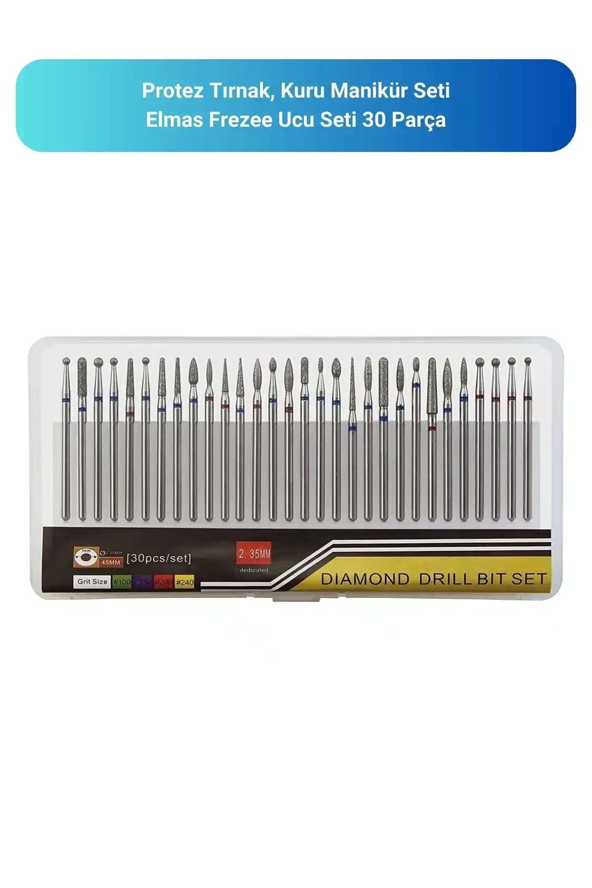 ROSALIND 30 Parça Protez Tırnak ve Kuru Manikür Seti Profesyonel ve Ev Kullanımı İçin