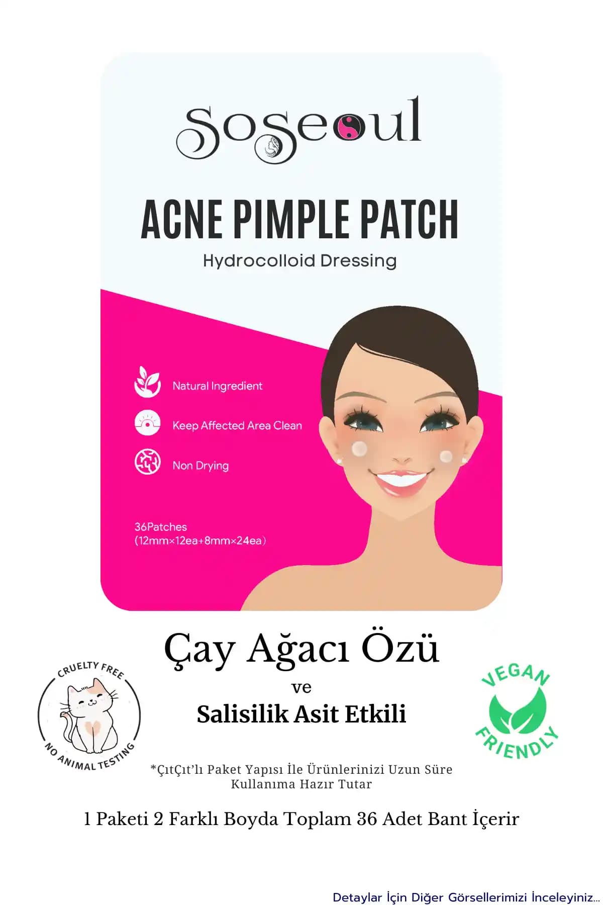 SoSeoul Sivilce Bandı Çay Çiçeği ve Salisilik Asit İçeren Derinlemesine Cilt Bakım Seti