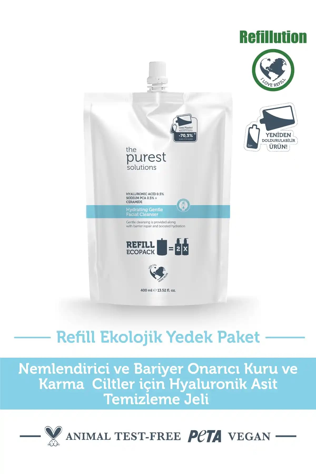 The Purest Solutions Nemlendirici ve Bariyer Onarıcı Jel Kuru ve Karma Ciltler İçin Güçlü ve Sürdürülebilir Bakım Ürünü