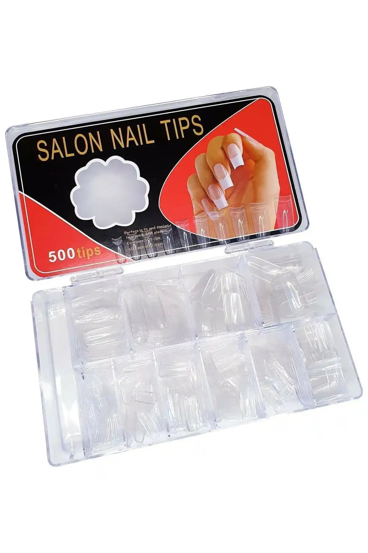 Venalisa 500'lü Lüks Yarım Ay Tips Şeffaf Profesyonel Salon Kullanımı