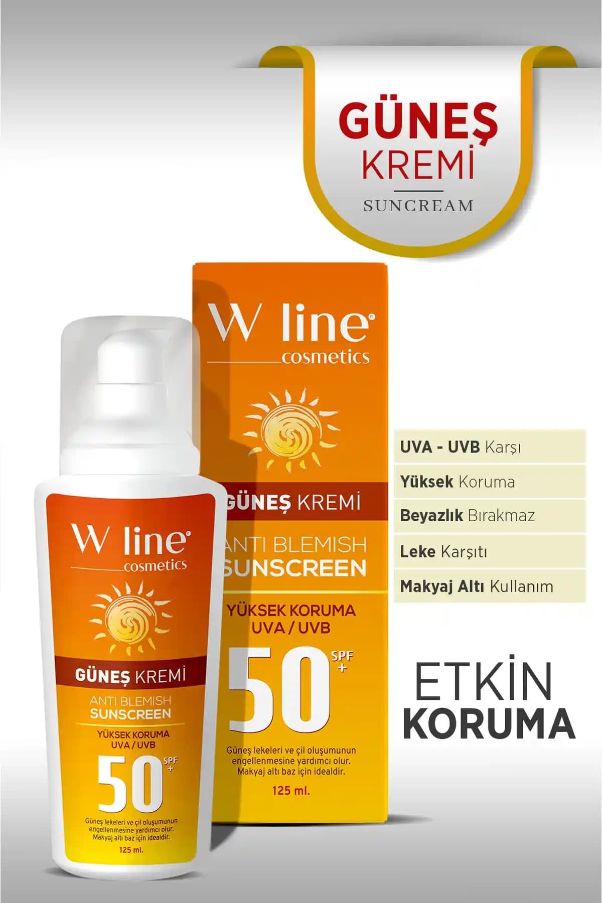 Wline Güneş Kremi Koyu Leke Karşıtı SPF 50: Yüksek Koruma ve Çok Yönlü Cilt Bakımı
