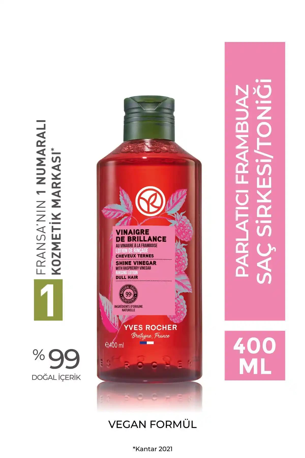 Yves Rocher Parlatıcı Frambuaz Saç Sirkesi: Doğal Parlaklık ve Canlılık Sağlayan Saç Bakım Ürünü