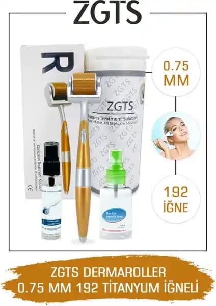 Zgts Gold Line 0.75mm Titanyum 192 İğneli Derma Roller ile Cilt ve Saç Yenileme Teknolojisi