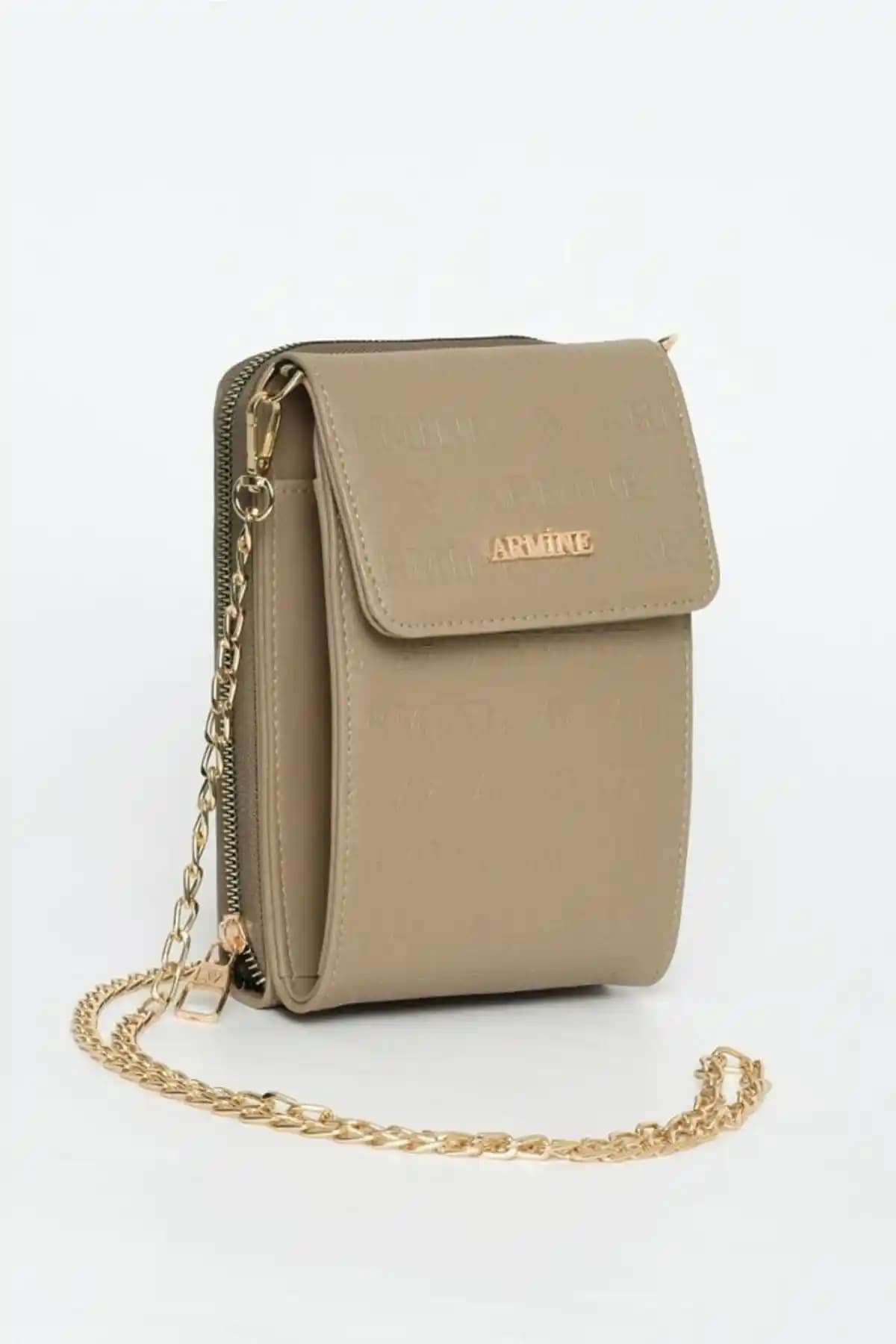 Armine Çanta 266 Vizon Lazer: Şık ve Kullanışlı Suni Deri Günlük Çanta