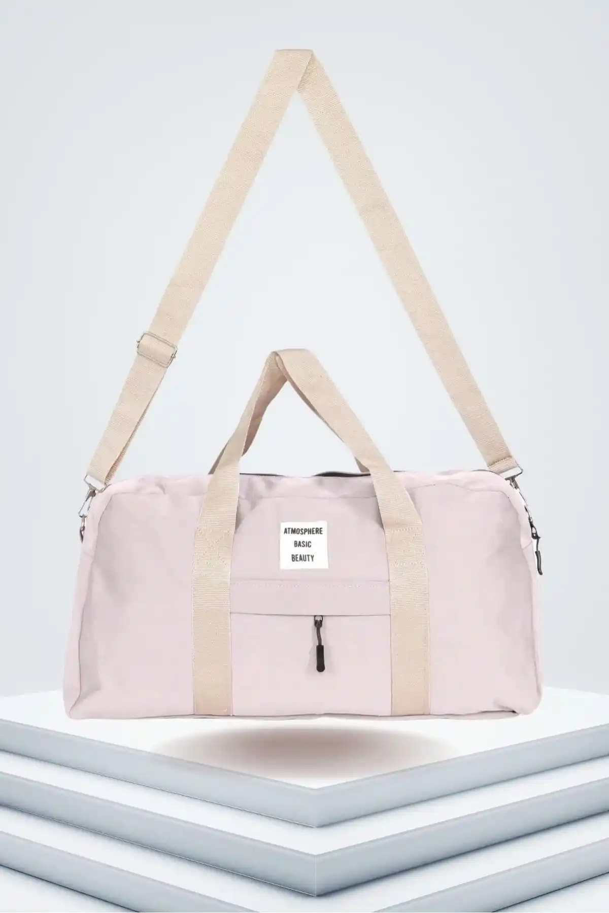 Atmosferbsc Unisex Geniş Hacimli Fermuarlı Seyahat ve Spor Çantası