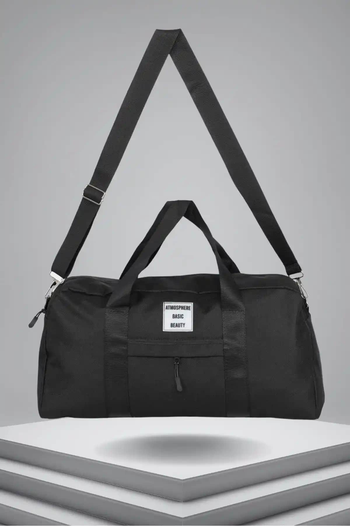 Atmospherebsc Unisex 2 Bölmeli Fermuarlı Spor ve Seyahat Çantası Günlük ve Kısa Seyahatler İçin