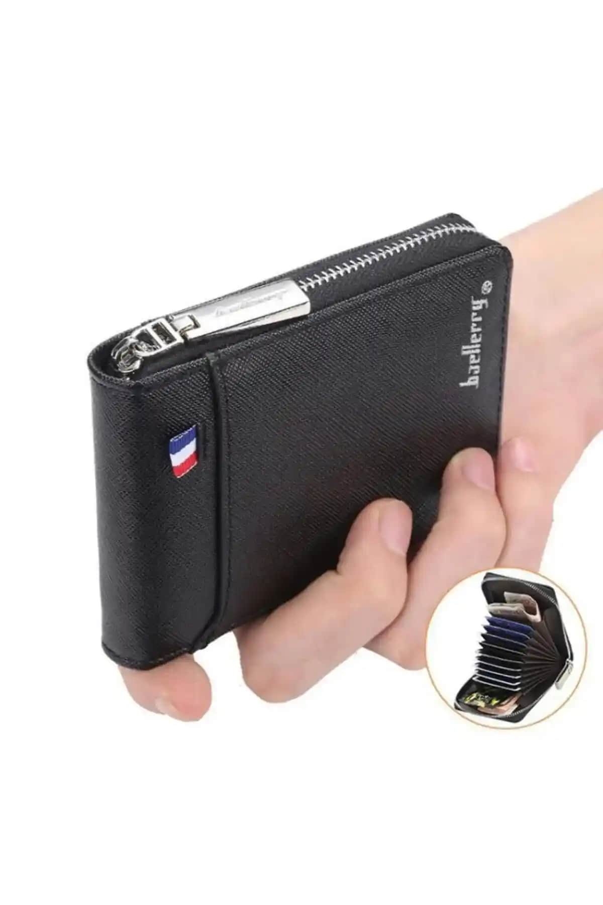 Baellerry Akordiyonlu Kredi Kartlık ve Kemer Dünyası Unisex 11 Bölmeli Cüzdan Karşılaştırması
