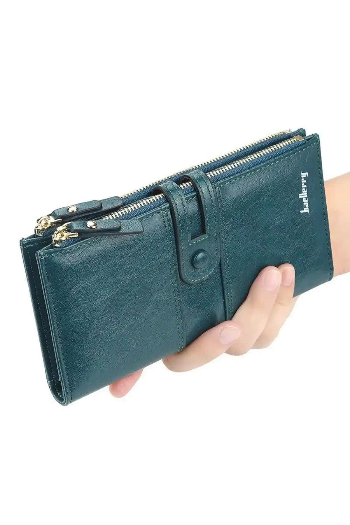 Baellerry Premier Italyan Yeşil Cüzdan: Şık ve Dayanıklı Minimalist Tasarım