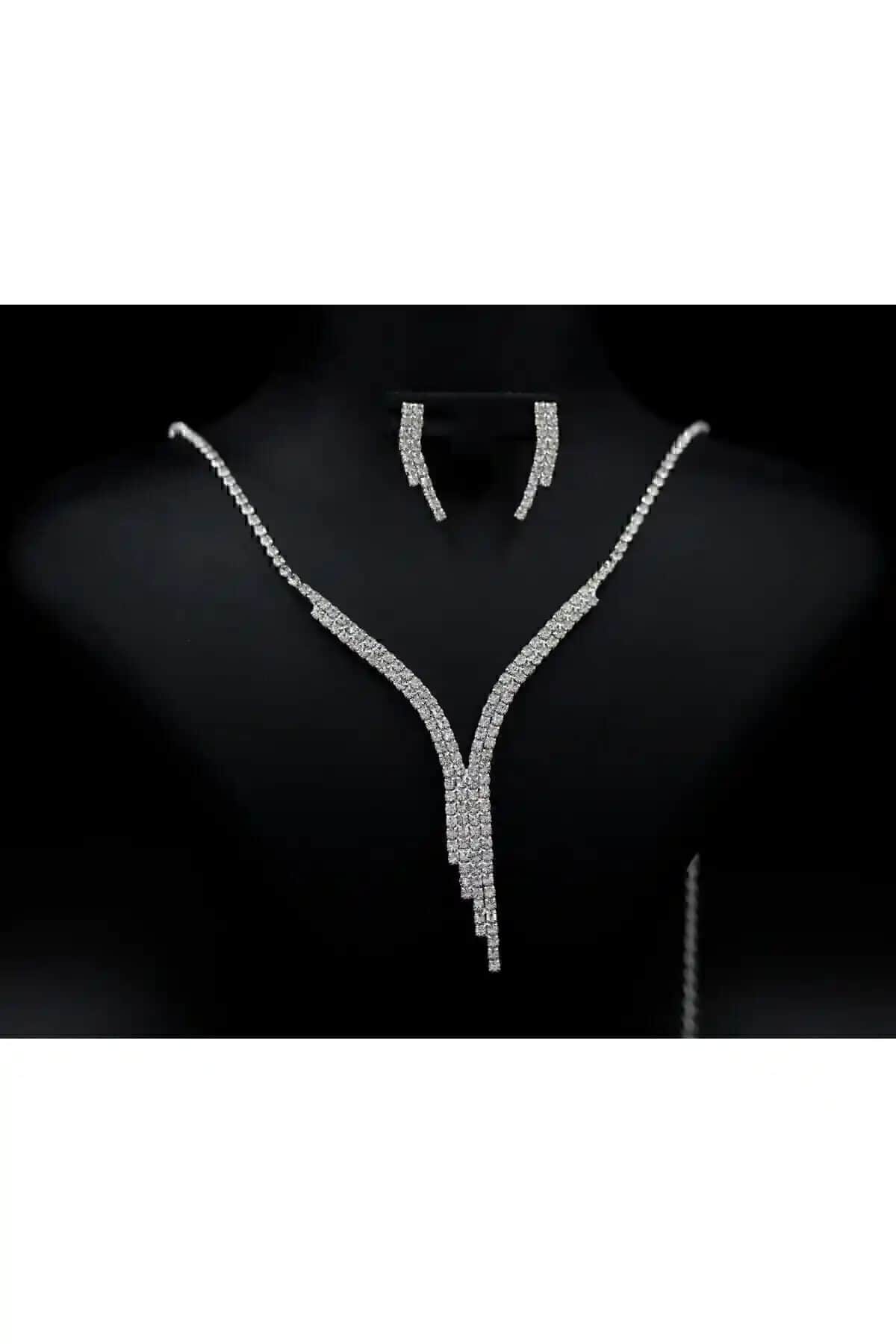 BB Wikiki Su Yolu Gelin Seti Gümüş Parlak ve Zarif Aksesuarlar Düğün ve Özel Günler İçin