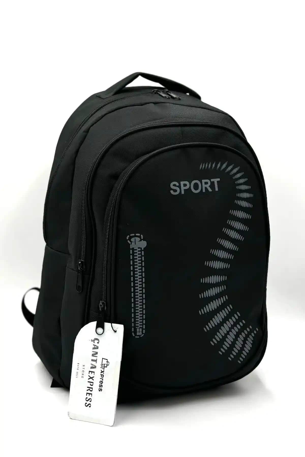 Bevitton Unisex Siyah Okul Sırt Çantası Günlük ve Çok Yönlü Kullanım İçin