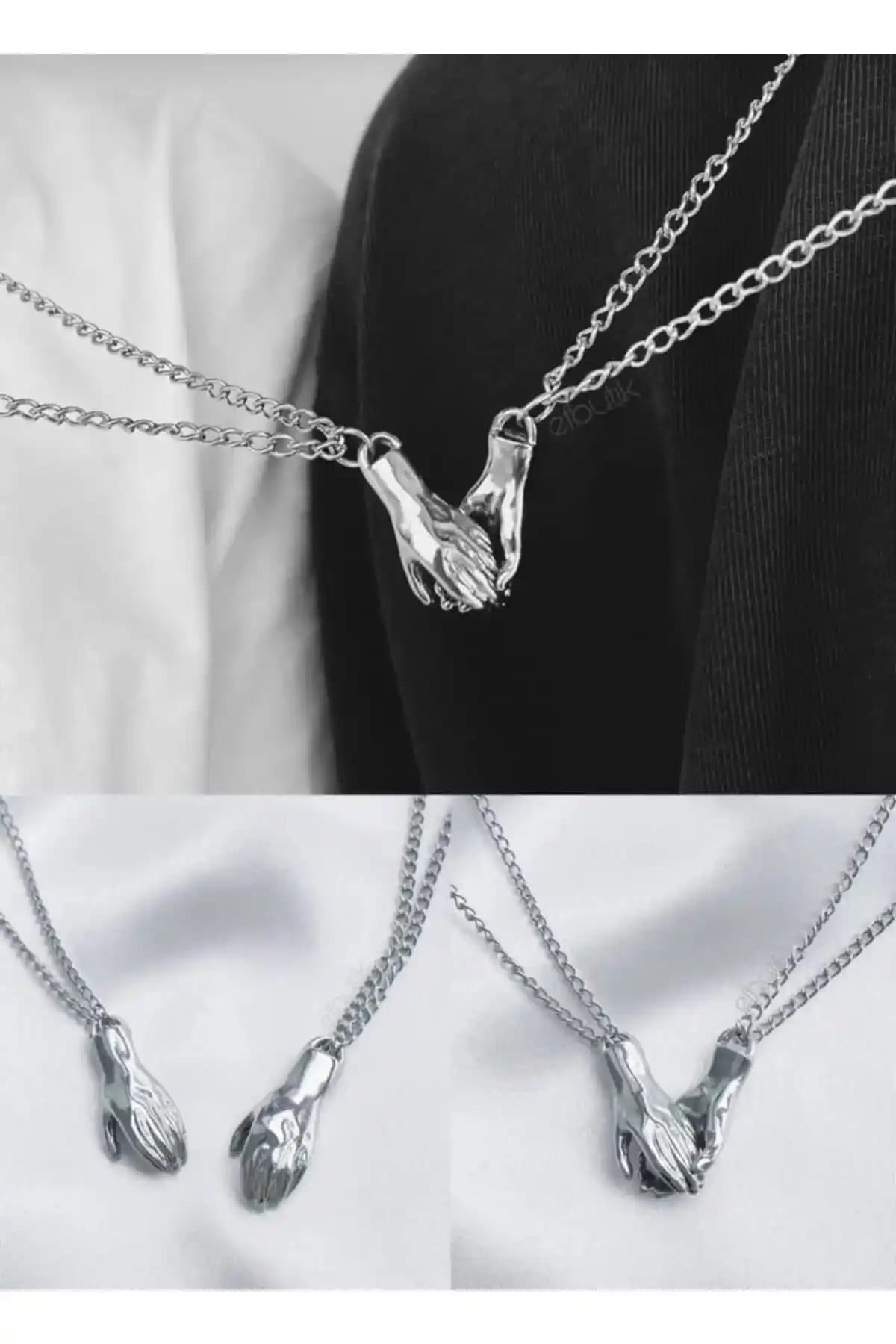 Birleşen El Mıknatıslı Sevgili Kolyesi: Anlamlı ve Şık Takı Seçeneği