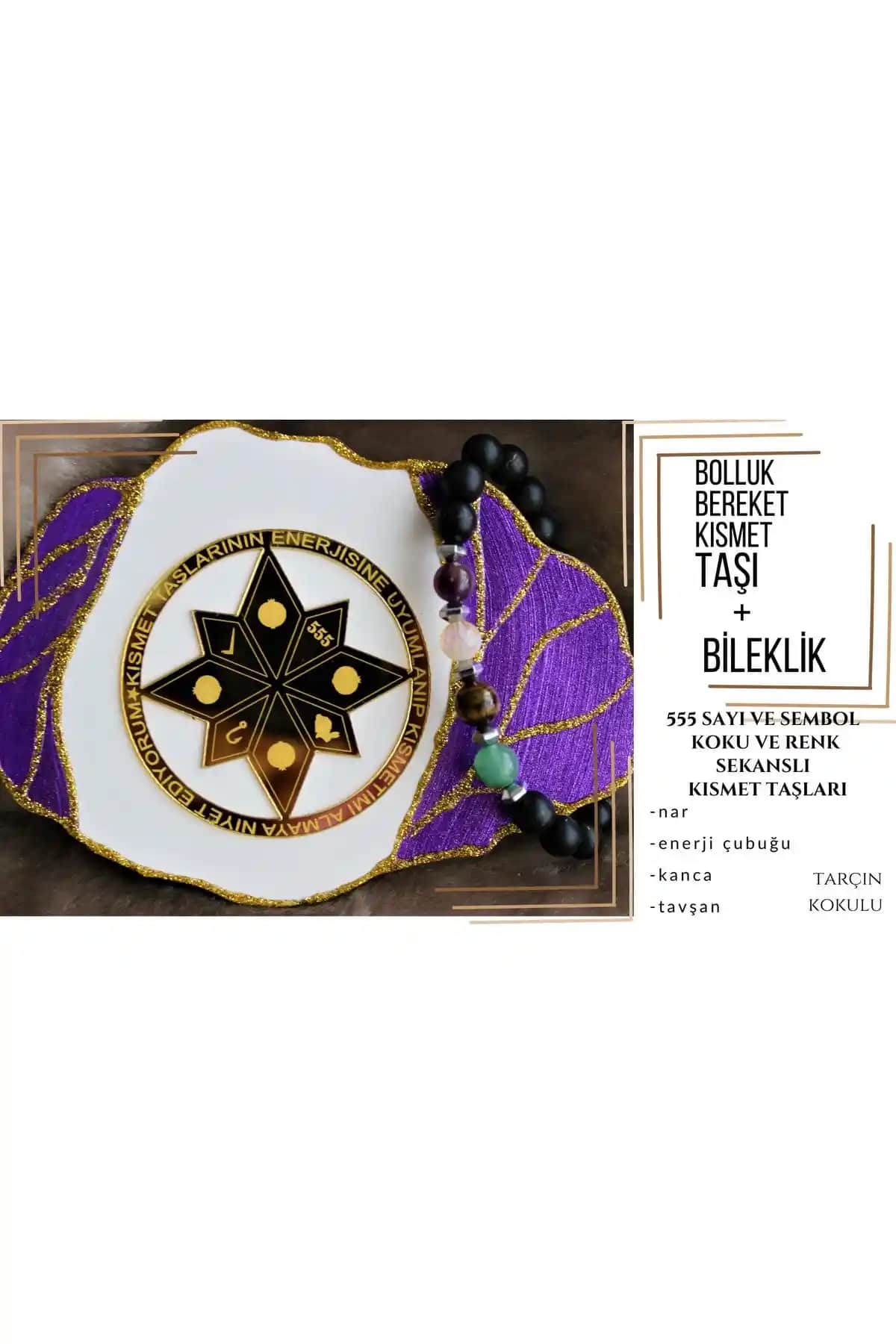 Bolluk ve Bereket Enerjisi İçin Doğal Taşlı El Yapımı Bileklik Seti