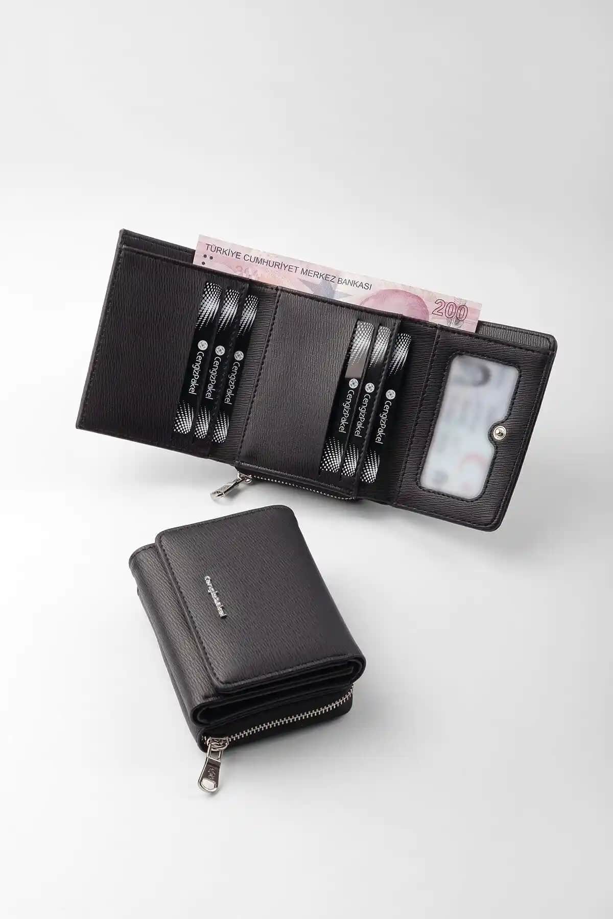 Cengiz Pakel Siyah Kadın Cüzdanı Şıklık ve İşlevselliği Bir Arada Sunar