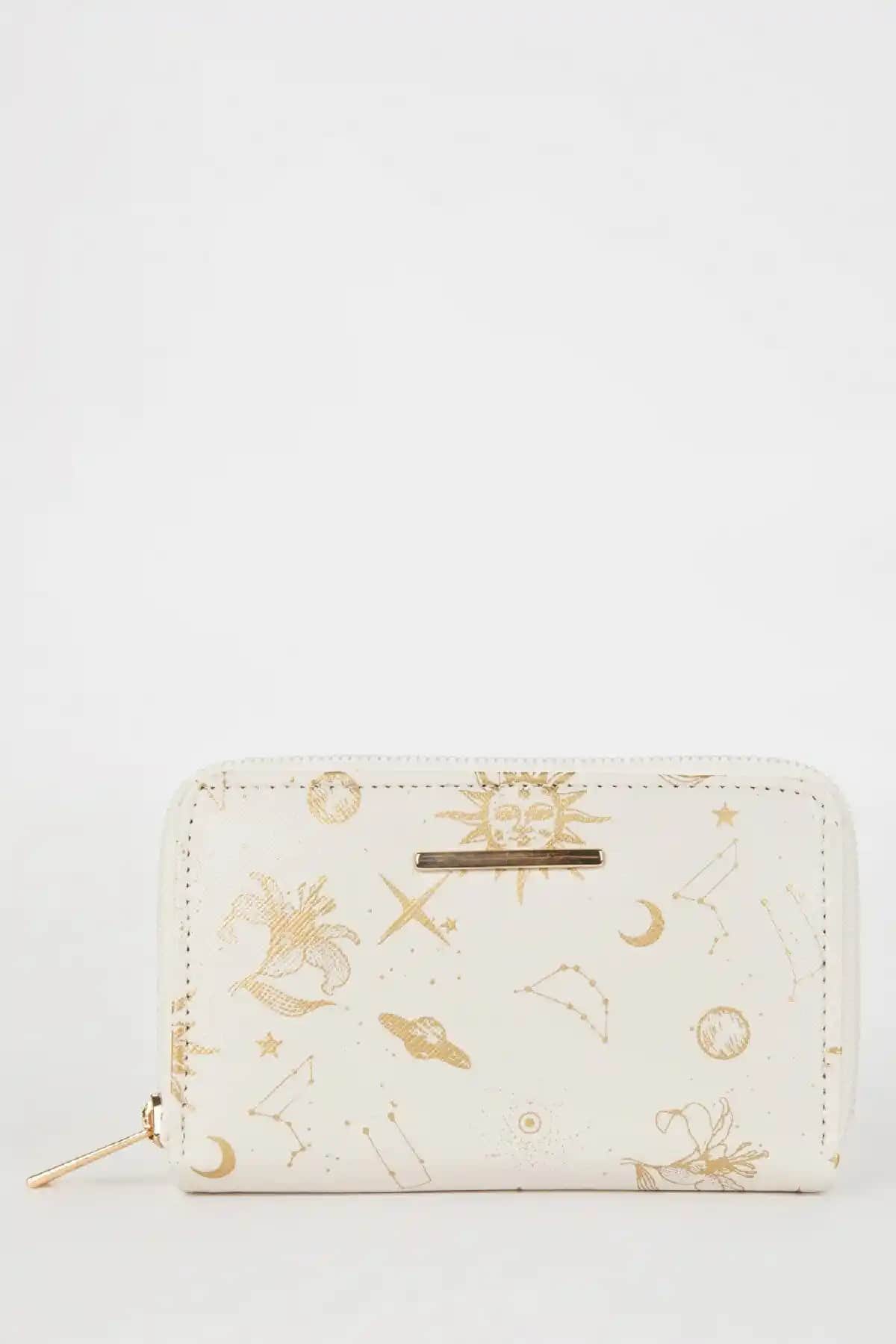 DeFacto Kadın Baskılı Suni Deri Bozuk Para Çantası Günlük ve Şık Kullanım İçin Uygun