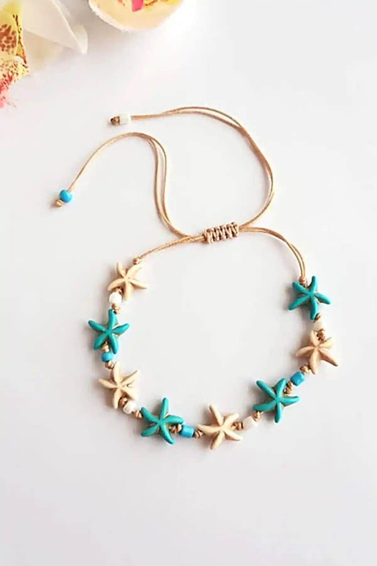 Deniz Yıldızı Temalı El Yapımı Halhal Bileklik, Şık ve Rahat Kullanım İmkanıyla