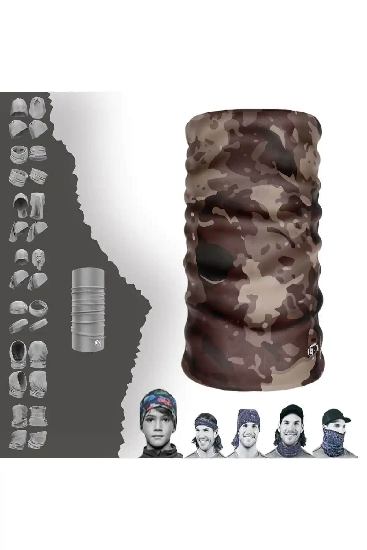 e-Taktik Pöh Kamuflaj Desenli Boyunluk Spor ve Günlük Kullanım İçin Çok Yönlü Tasarım