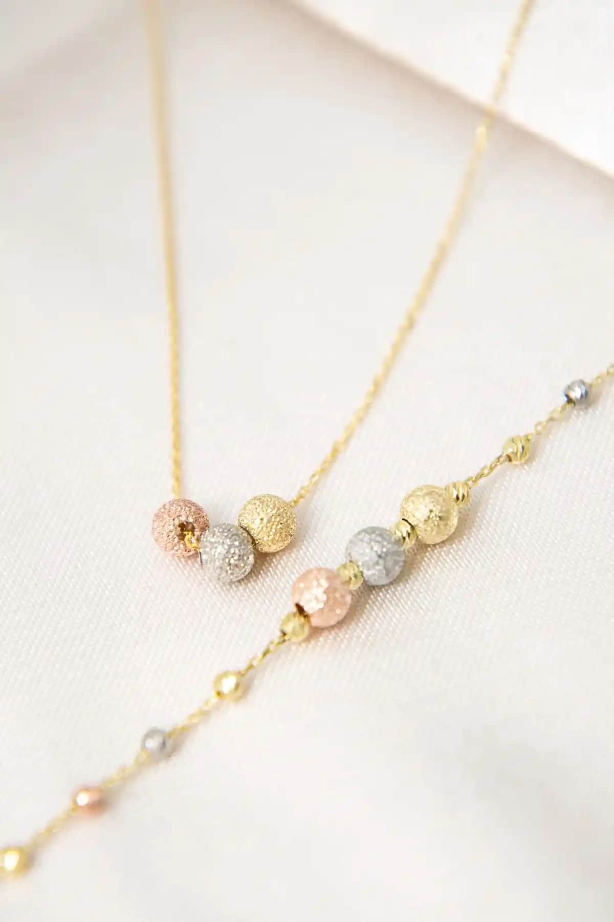 Elika Silver Kadın 3 Renk Dorika Toplu Gümüş Seti Zarif ve Dayanıklı Tasarım