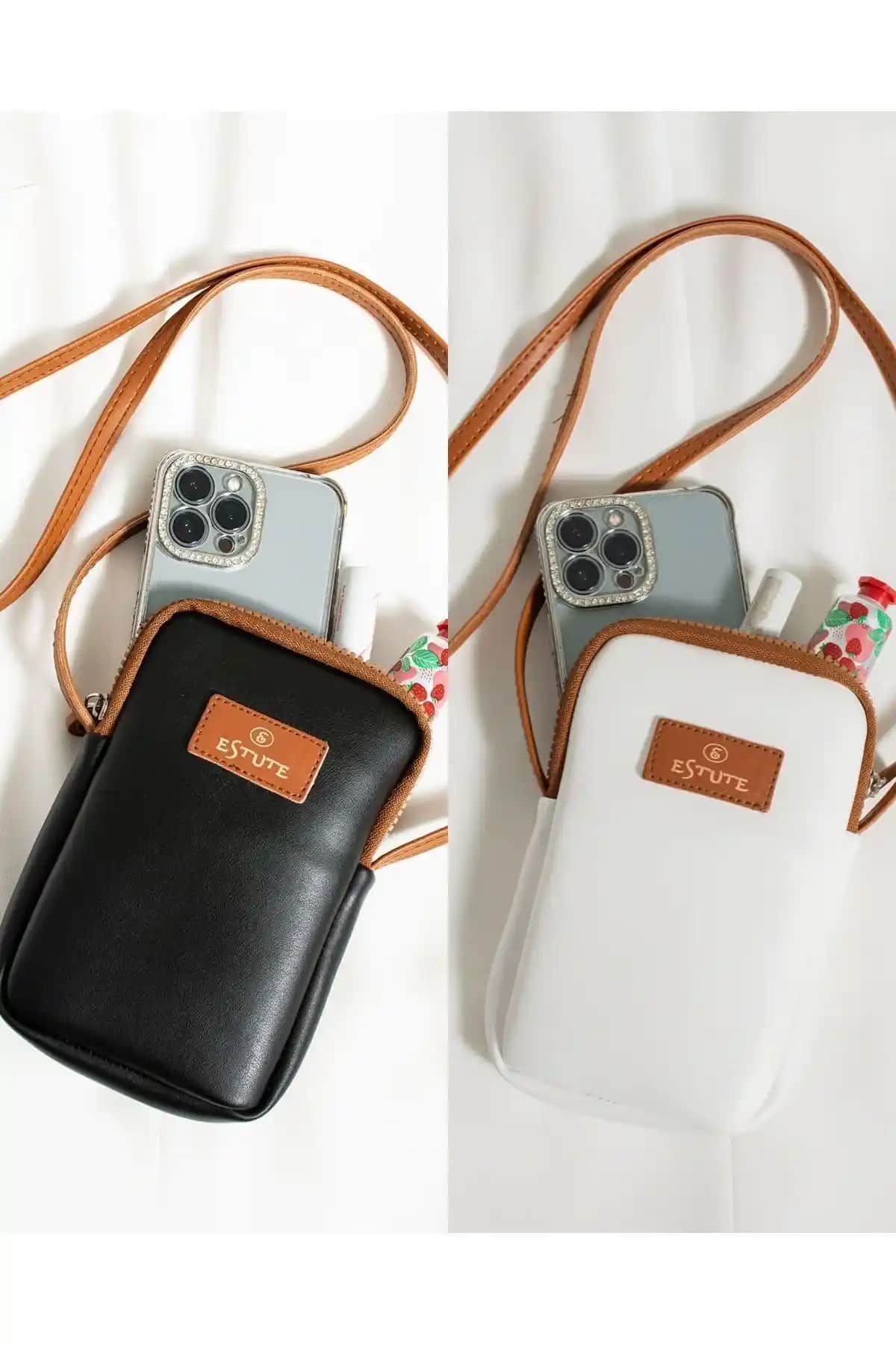ESTUTE Unisex 2 Li Paket Telefon Çantası Hafif ve Şık Tasarımıyla Günlük Kullanım İçin Uygun