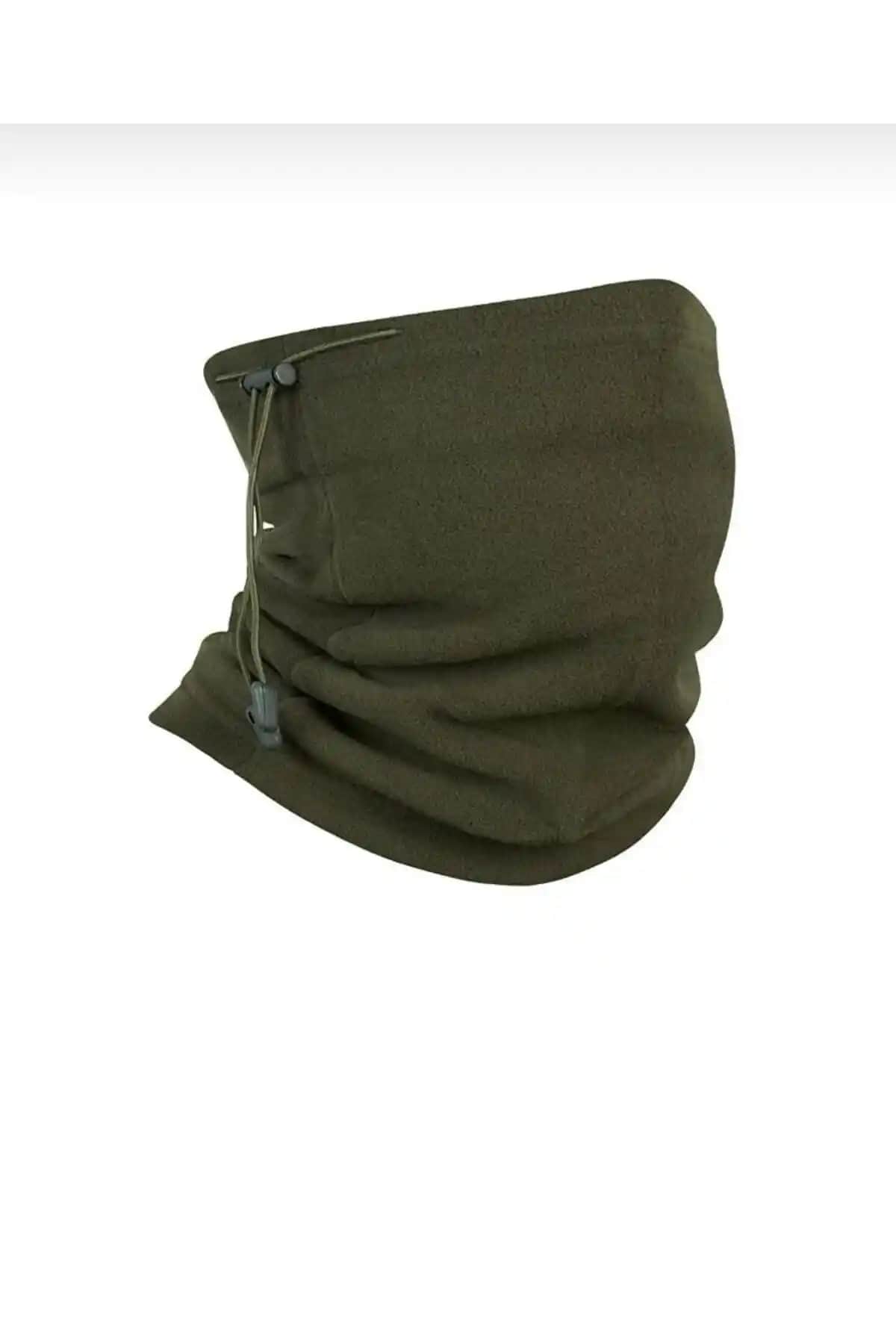 Fatih Unisex Haki Polar Boyunluk ve Bere Seti Kış İçin Çok Amaçlı Koruma