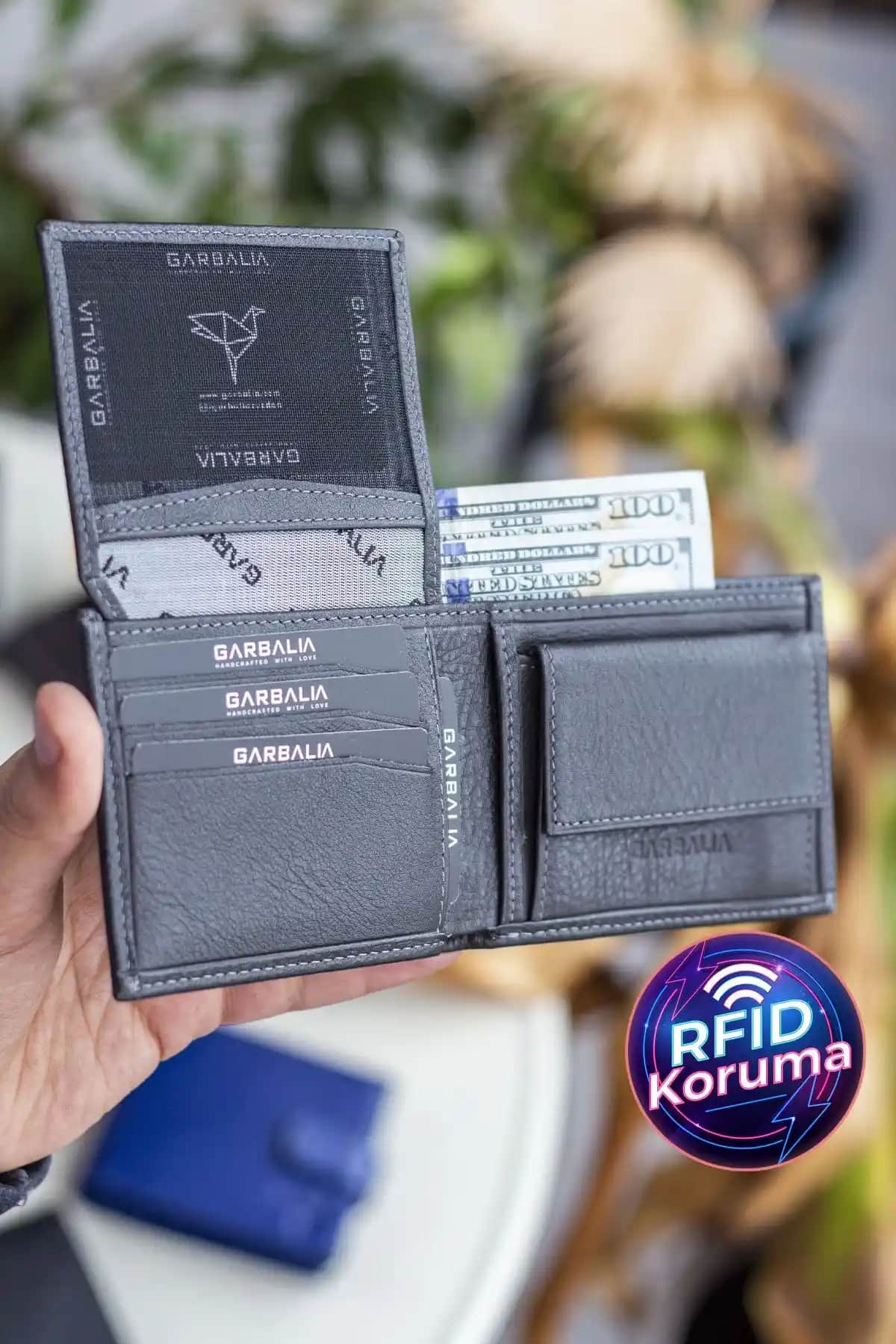 Garbalia Jackson Hakiki Deri Cüzdanlar Antrasit ve Crazy Yeşil Karşılaştırması