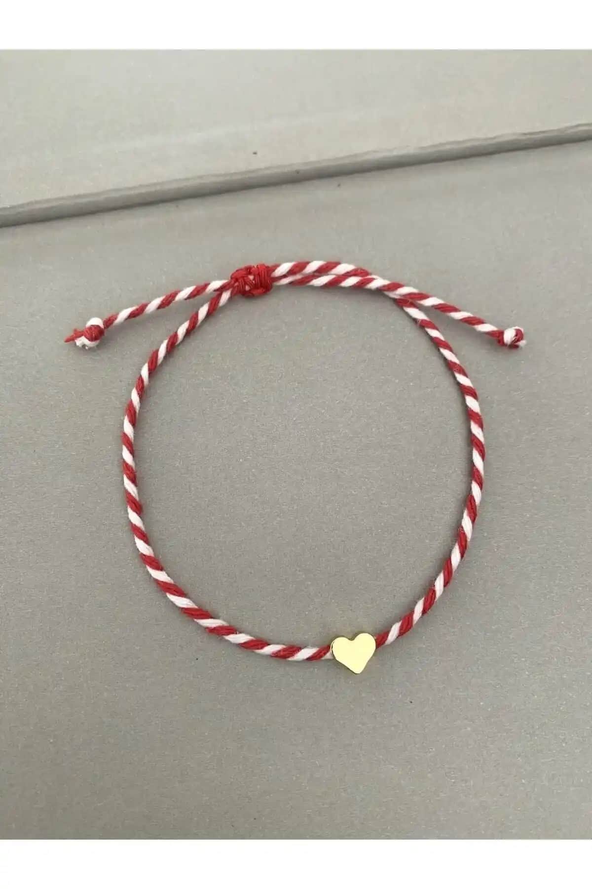 Geleneksel Polonya İlhamlı Kalp Şeklinde Doğal Taş Bileklikleri