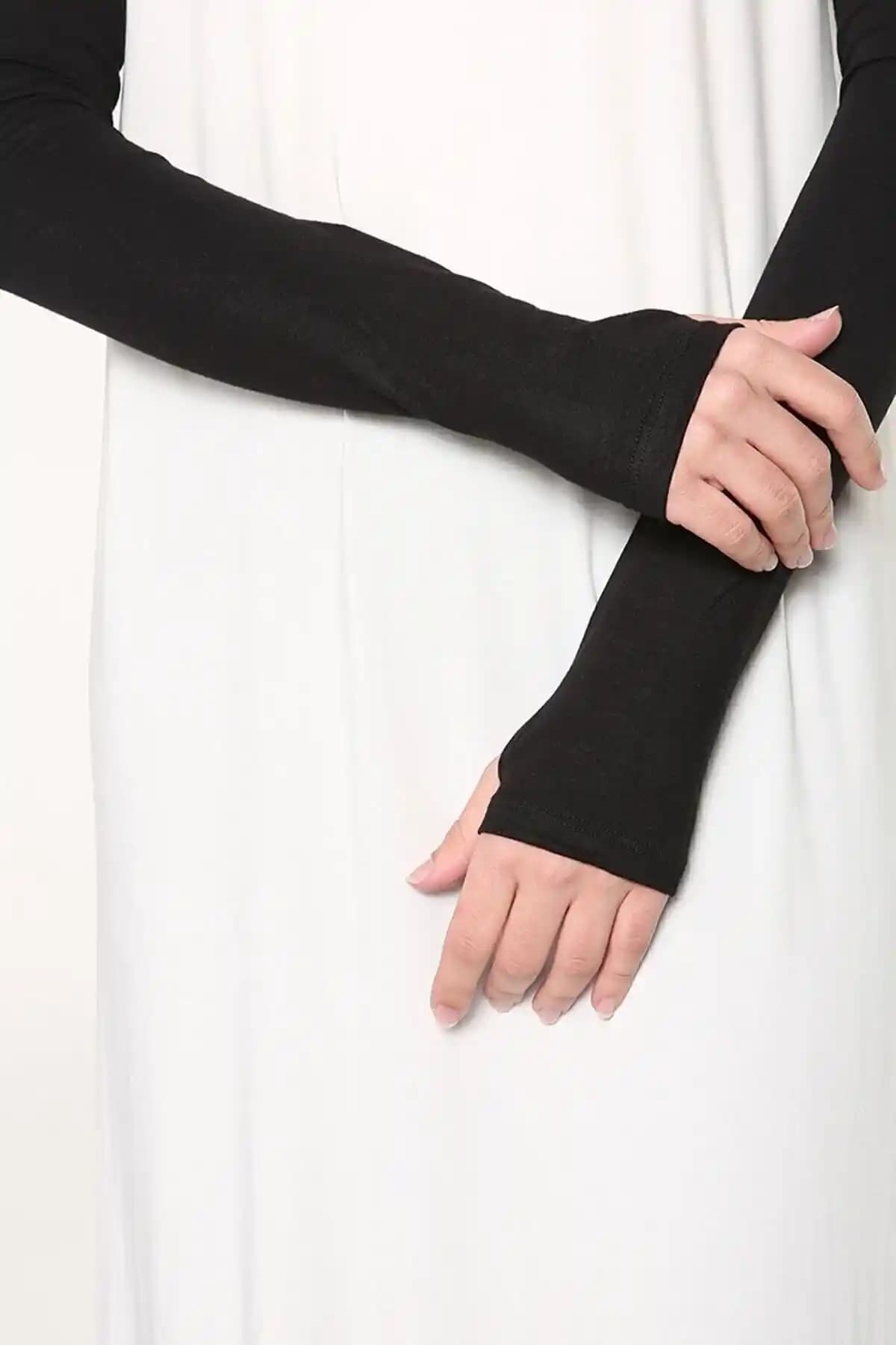 Genel Markalar Kuayscarf Kadın Tesettür Parmak Gecmeli Kolluk Siyah Detaylı İnceleme ve Değerlendirme