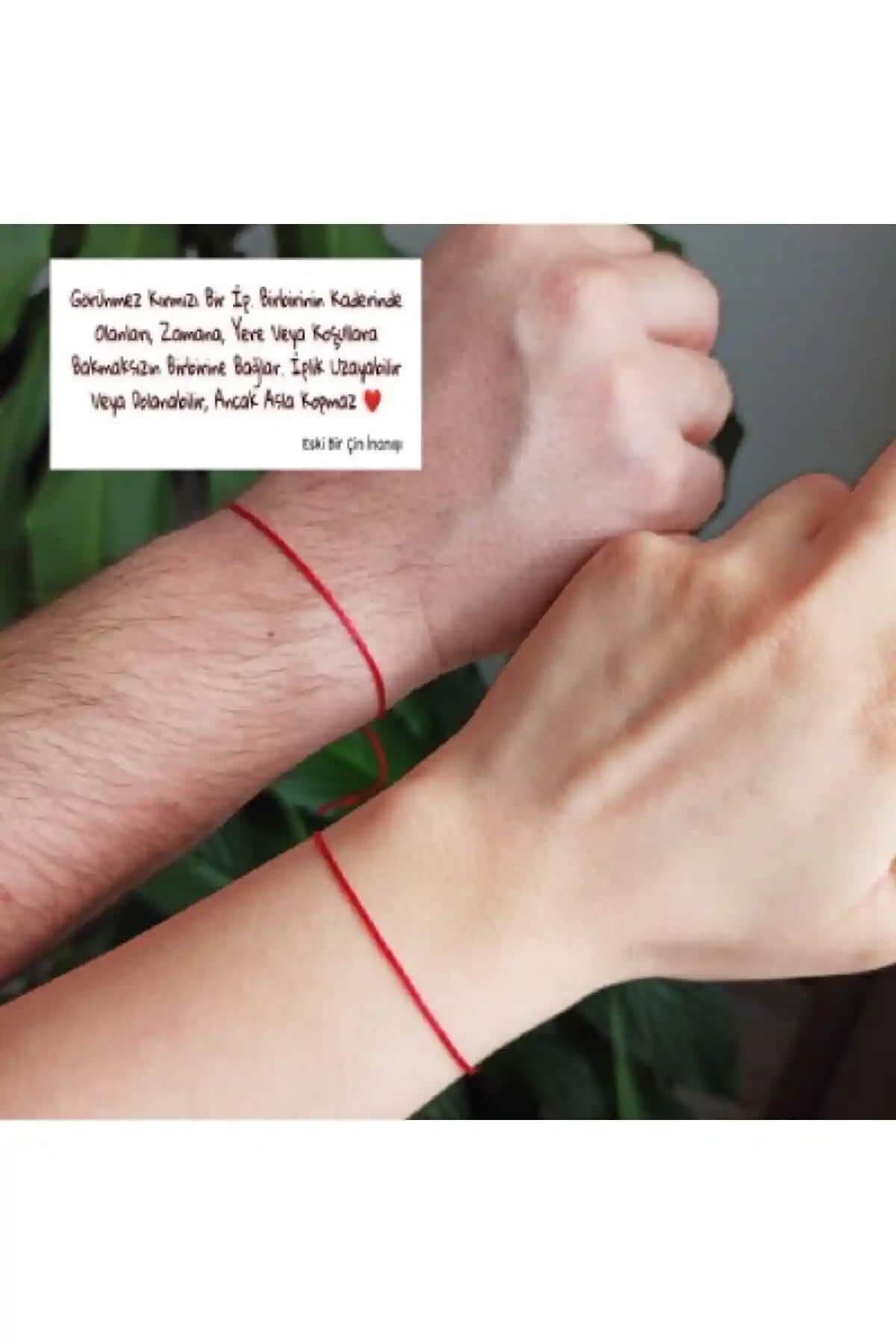 Genel Markalar Red String Kırmızı İp Çift Bileklik Şıklık ve Günlük Kullanım İçin Uygun