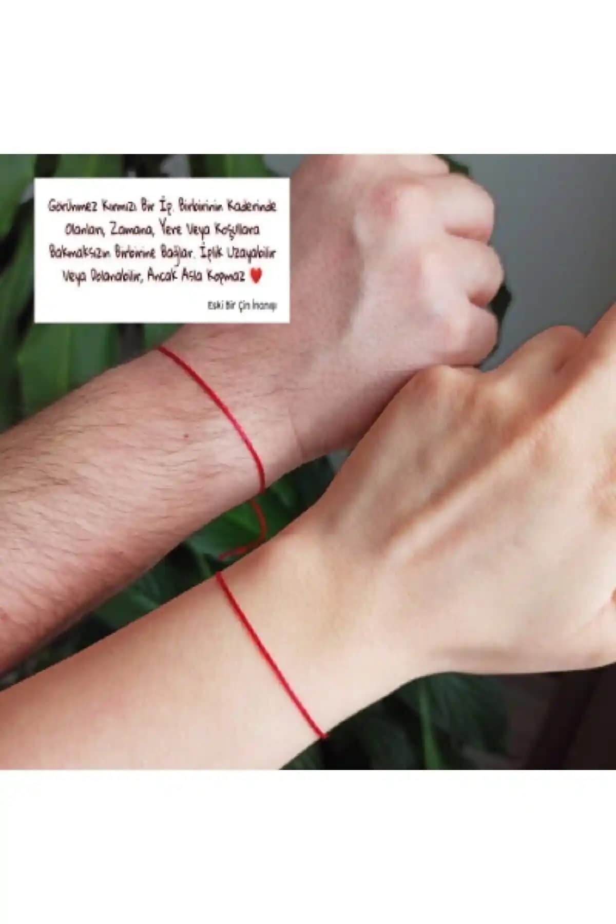 Genel Markalar Red String Kırmızı İp Çift Bileklik Şıklık ve Günlük Kullanım İçin Uygun