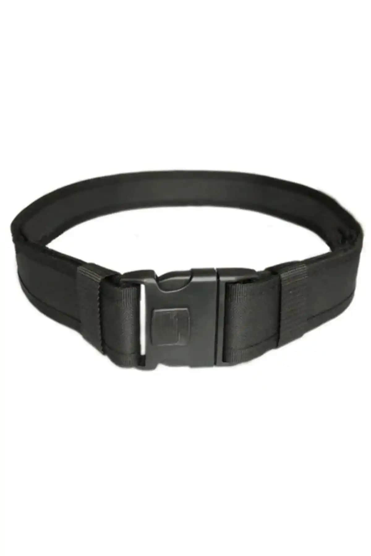 Genel Markalar Unisex Siyah Askeri Kemer Dayanıklı ve Çok Yönlü Kullanım İçin Uygun