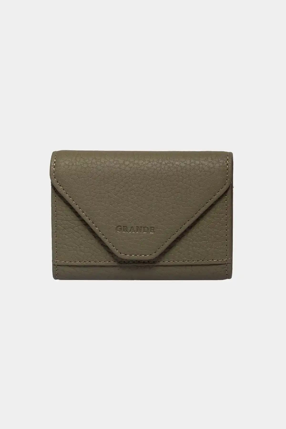 Grande 3639 Hakiki Deri Yatay Kartlık Unisex Şık ve Dayanıklı Tasarım