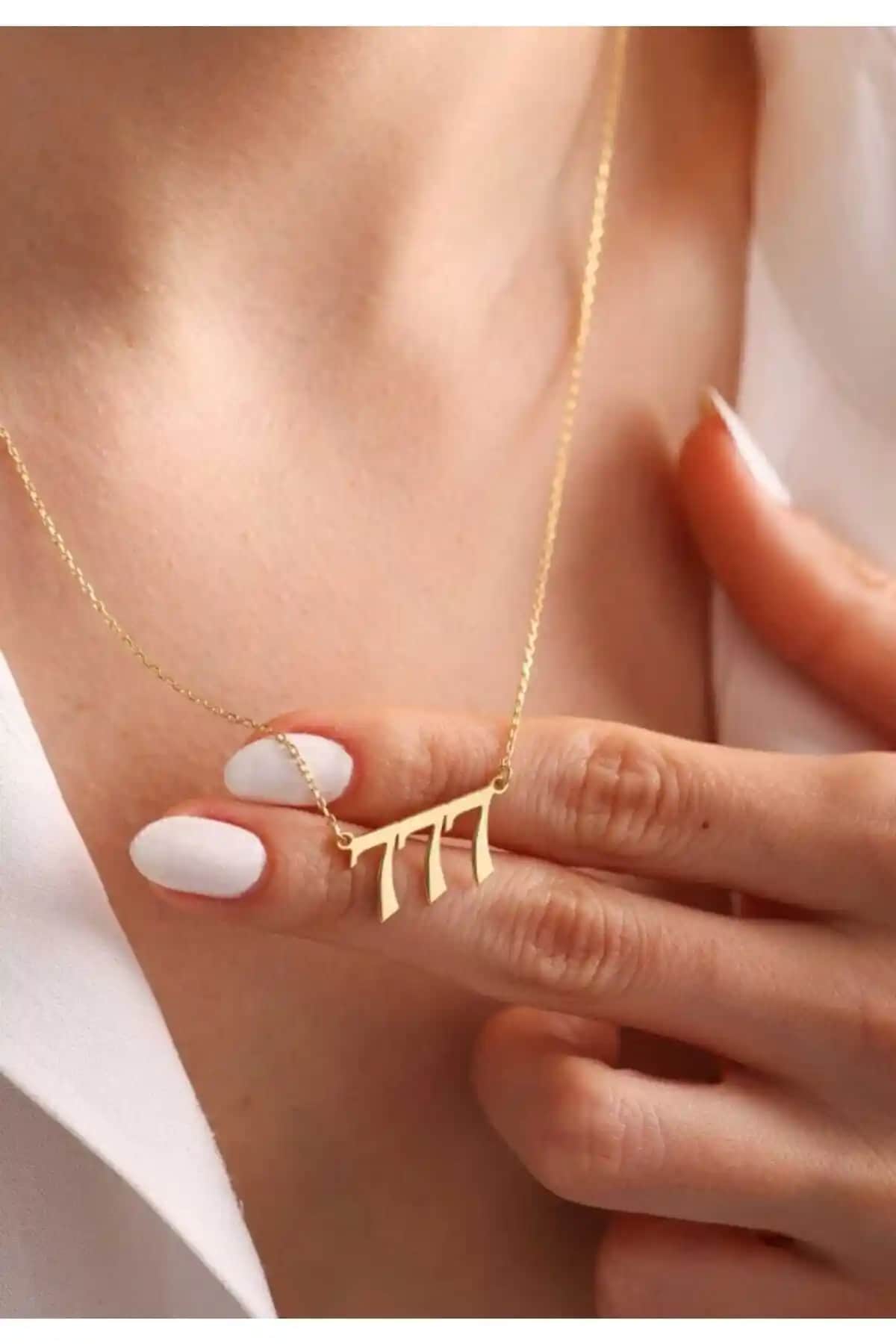 GUS Silver 777 Melek Sayıları Gümüş Takı Zarif ve Pozitif Enerji Taşıyan Tasarım