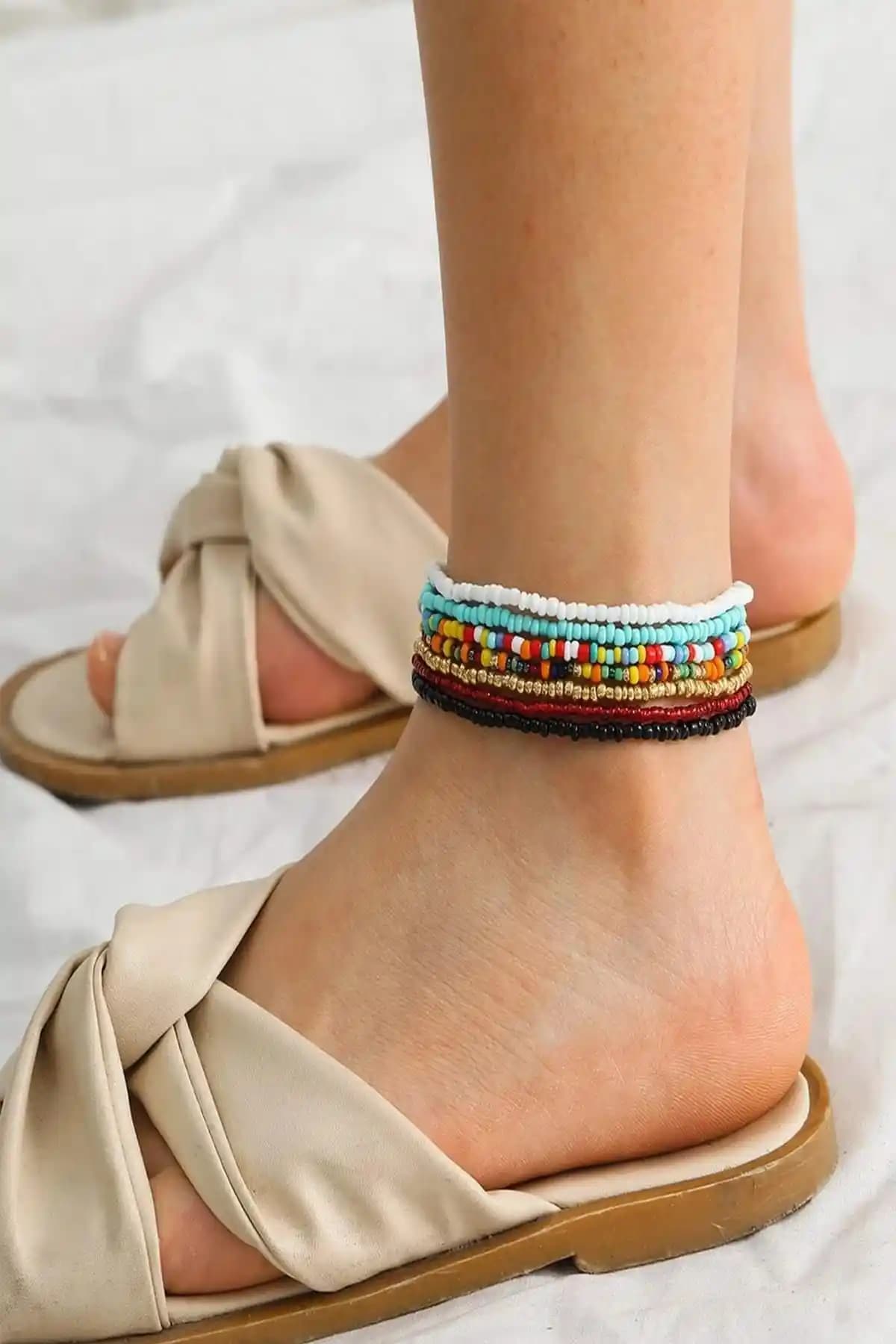 Gypsy Girl Boncuk Halhal Seti: Renkli ve Şık Modern Geleneksel Takı Seçeneği