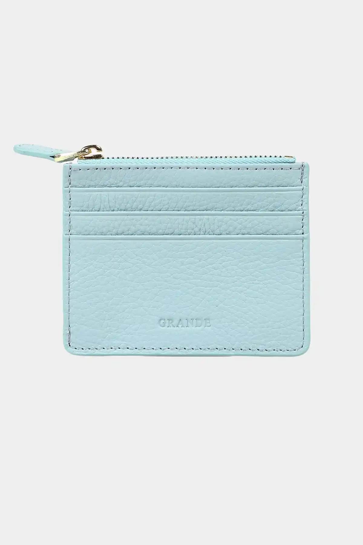 Hakiki Deri Unisex Bozuk Para Fermuarlı Cüzdan Günlük Kullanım İçin Ideal