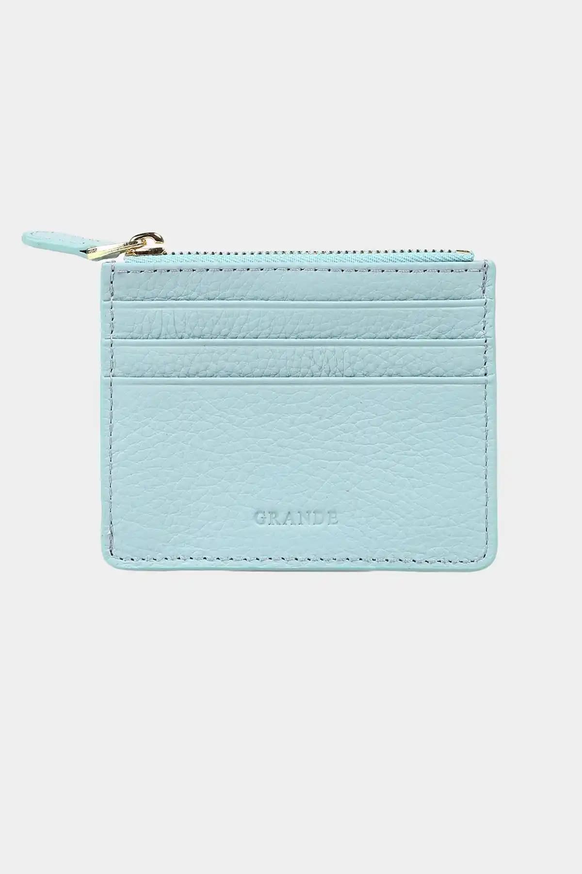 Hakiki Deri Unisex Bozuk Para Fermuarlı Cüzdan Günlük Kullanım İçin Ideal