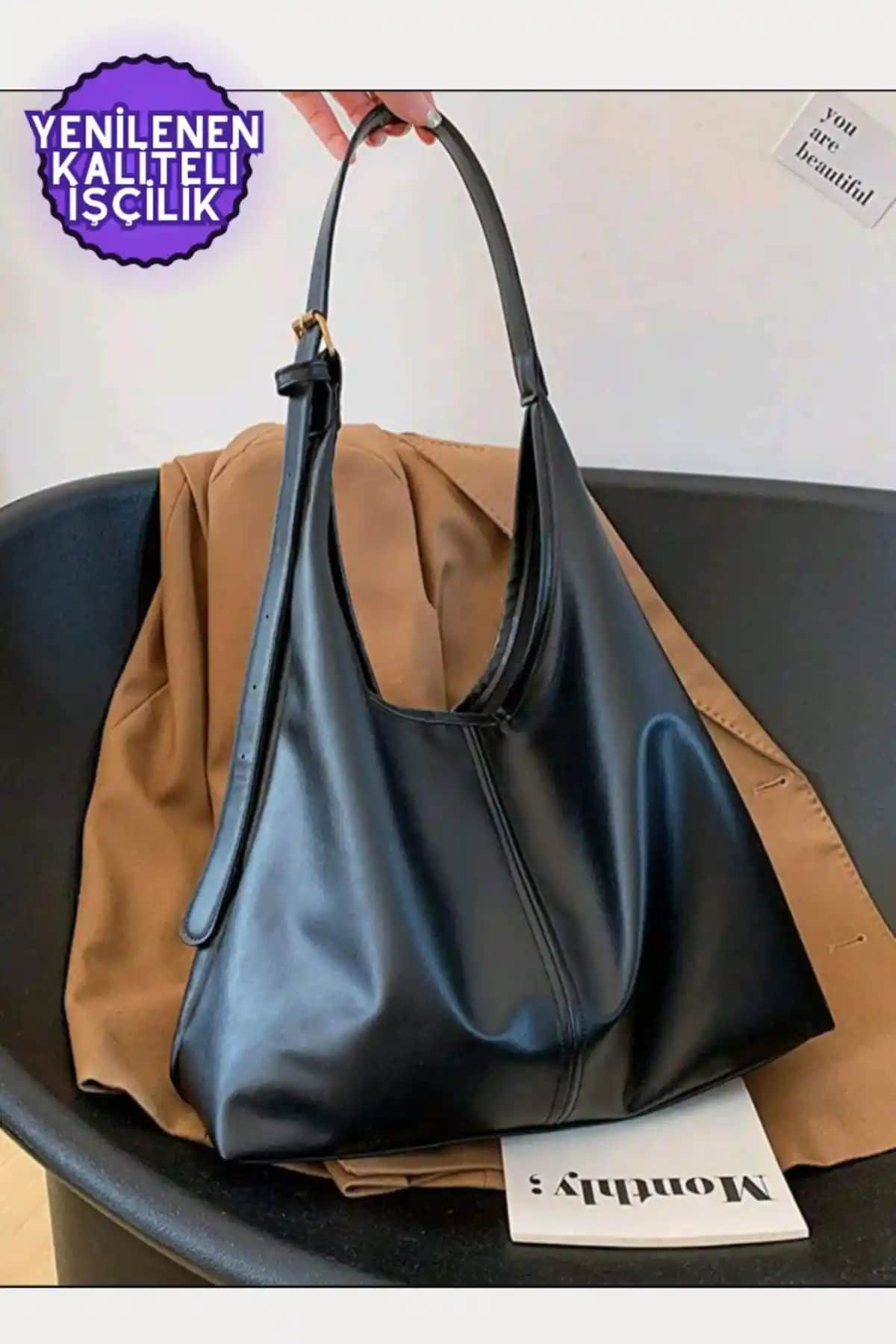HEPSHOP Kadın Siyah Omuz Çantası: Günlük Şıklık ve Kullanışlılık Bir Arada