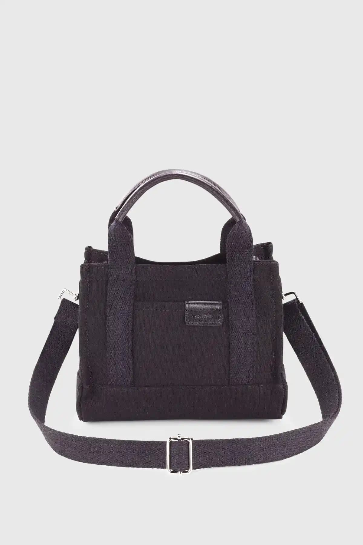 Housebags Kadın Siyah Kanvas Tote Çanta Günlük Şıklık ve Fonksiyonellik İçin Uygun