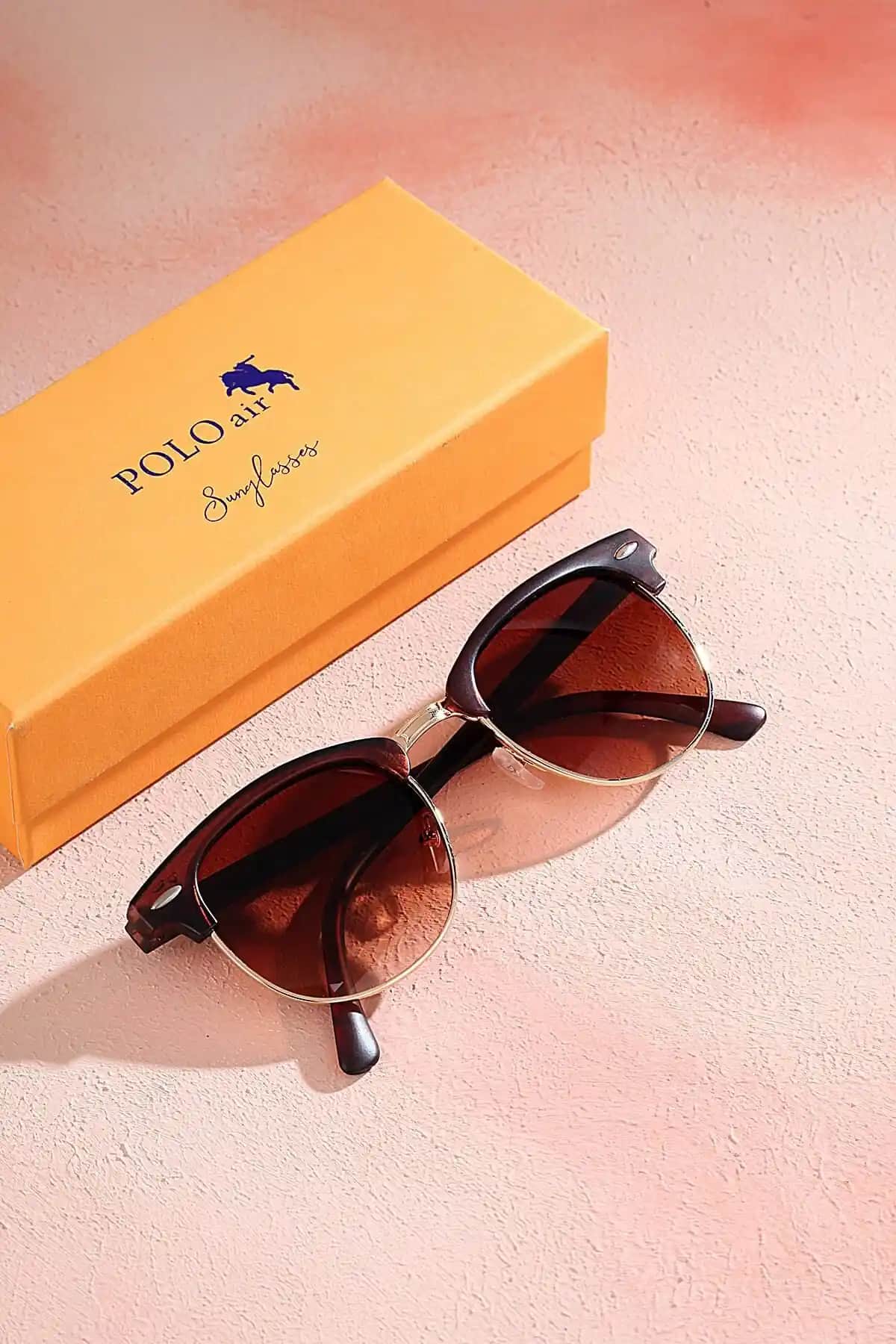 Kadınlar İçin Kahverengi Gold UV400 Koruma Güneş Gözlüğü Modaya Uygun ve Sağlıklı Seçenek