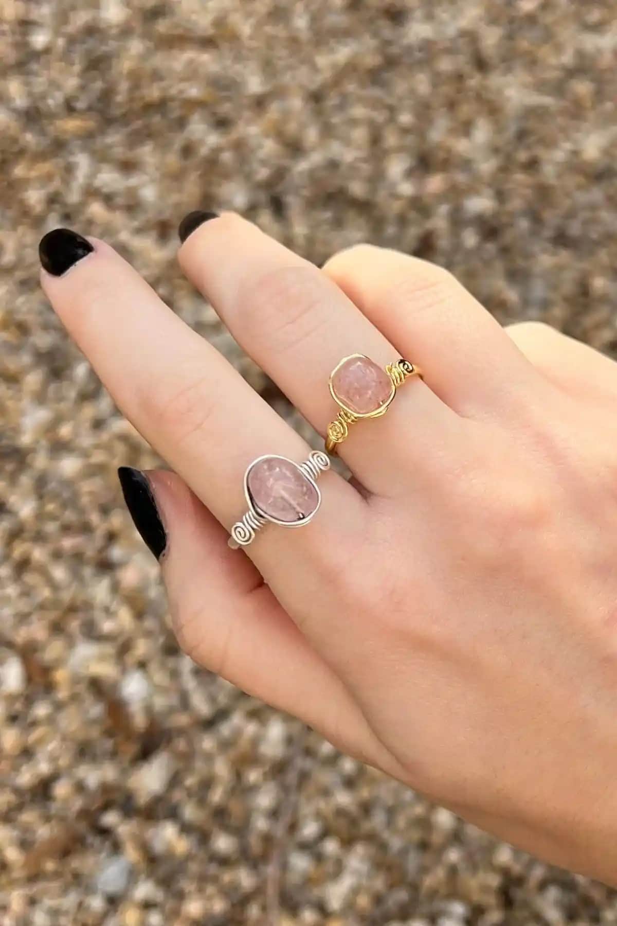 LunaStone Pembe Kuvars ve Sitrin Doğal Taş Yüzükleri Karşılaştırması ve Özellikleri