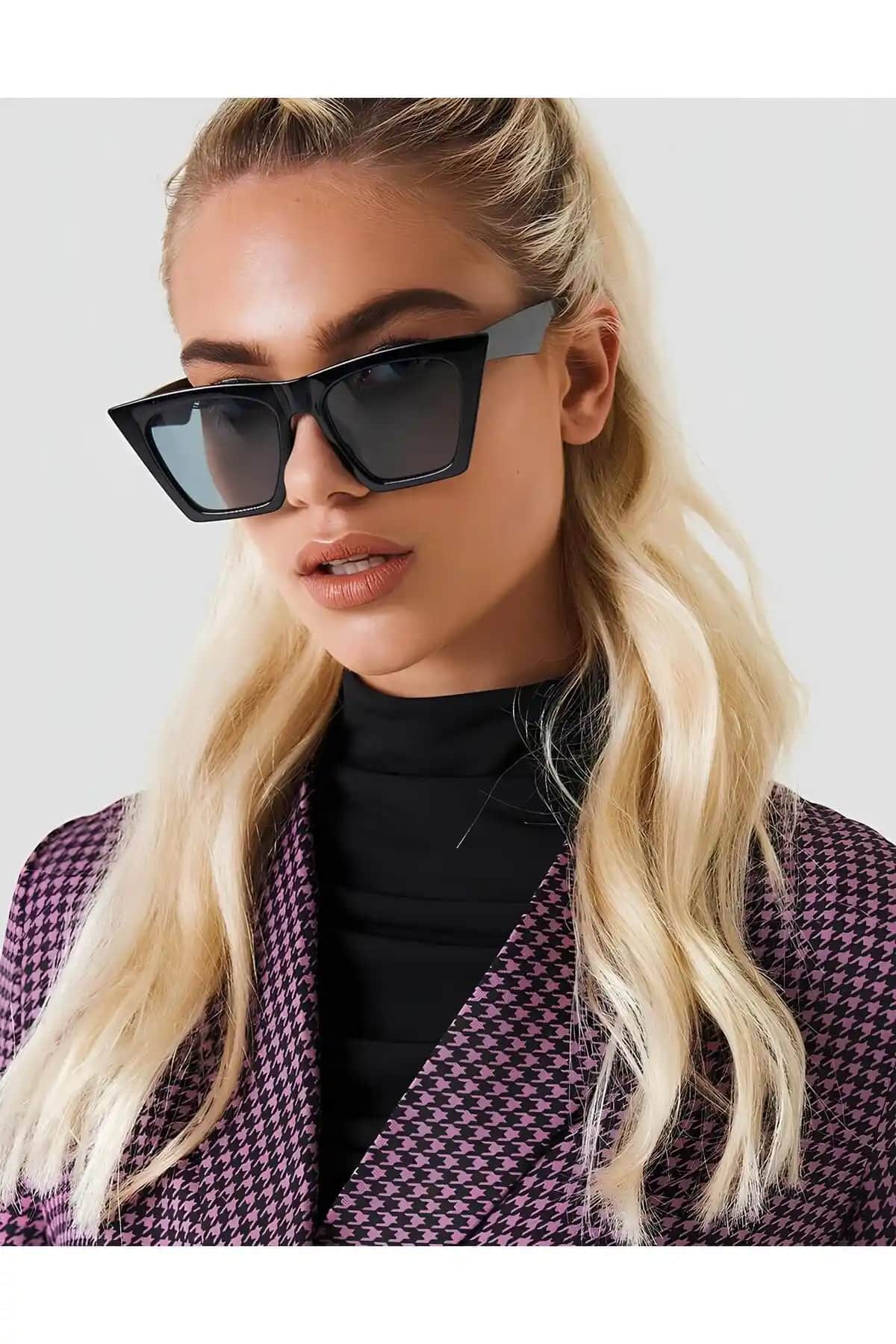 Macerati Unisex Siyah Cat Eye Güneş Gözlüğü Şıklık ve Göz Sağlığını Bir Arada Sunar