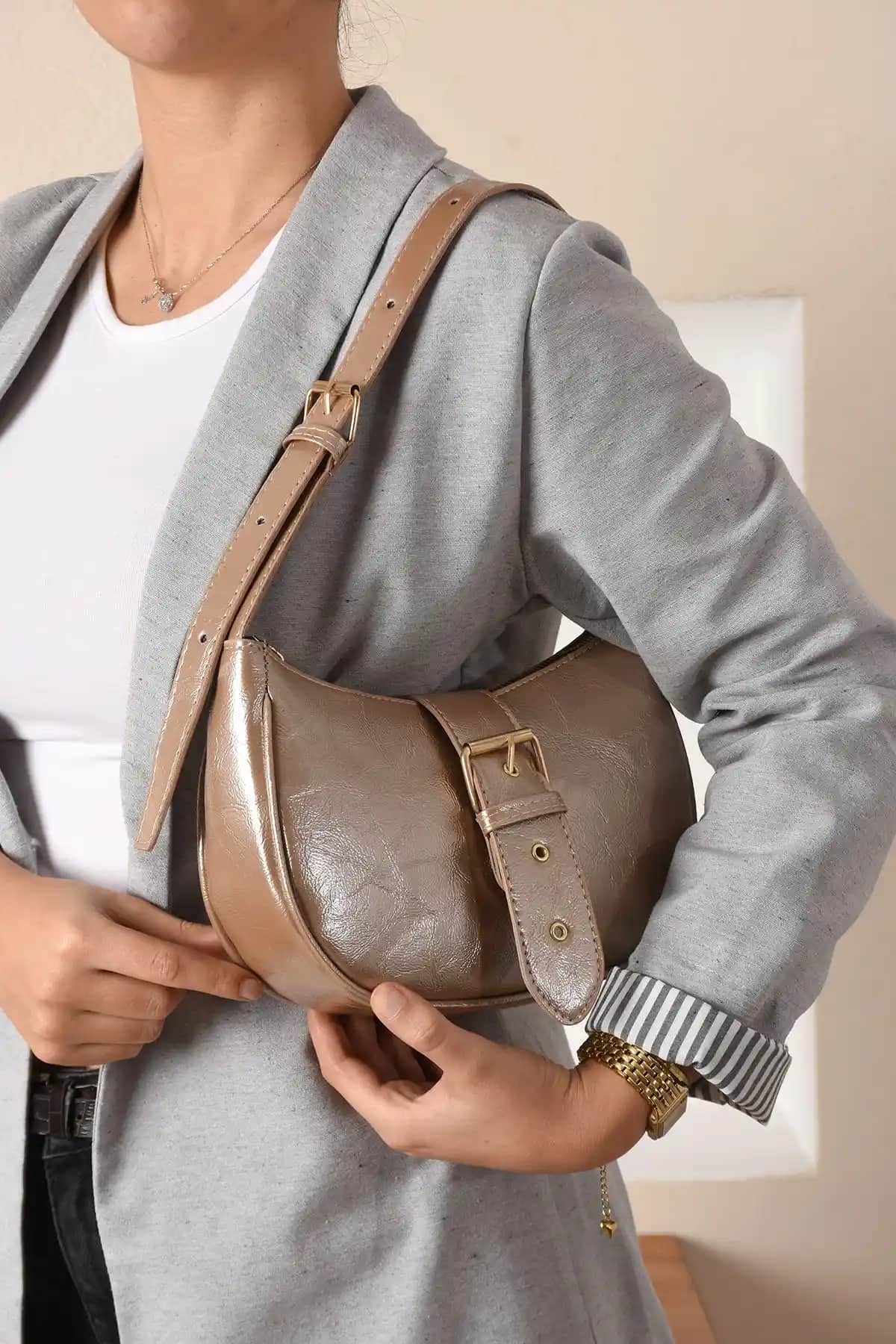 Mackrock Sports Krem İki Gözlü Kolon Askılı Spor Çanta Günlük ve Spor Kullanımı İçin