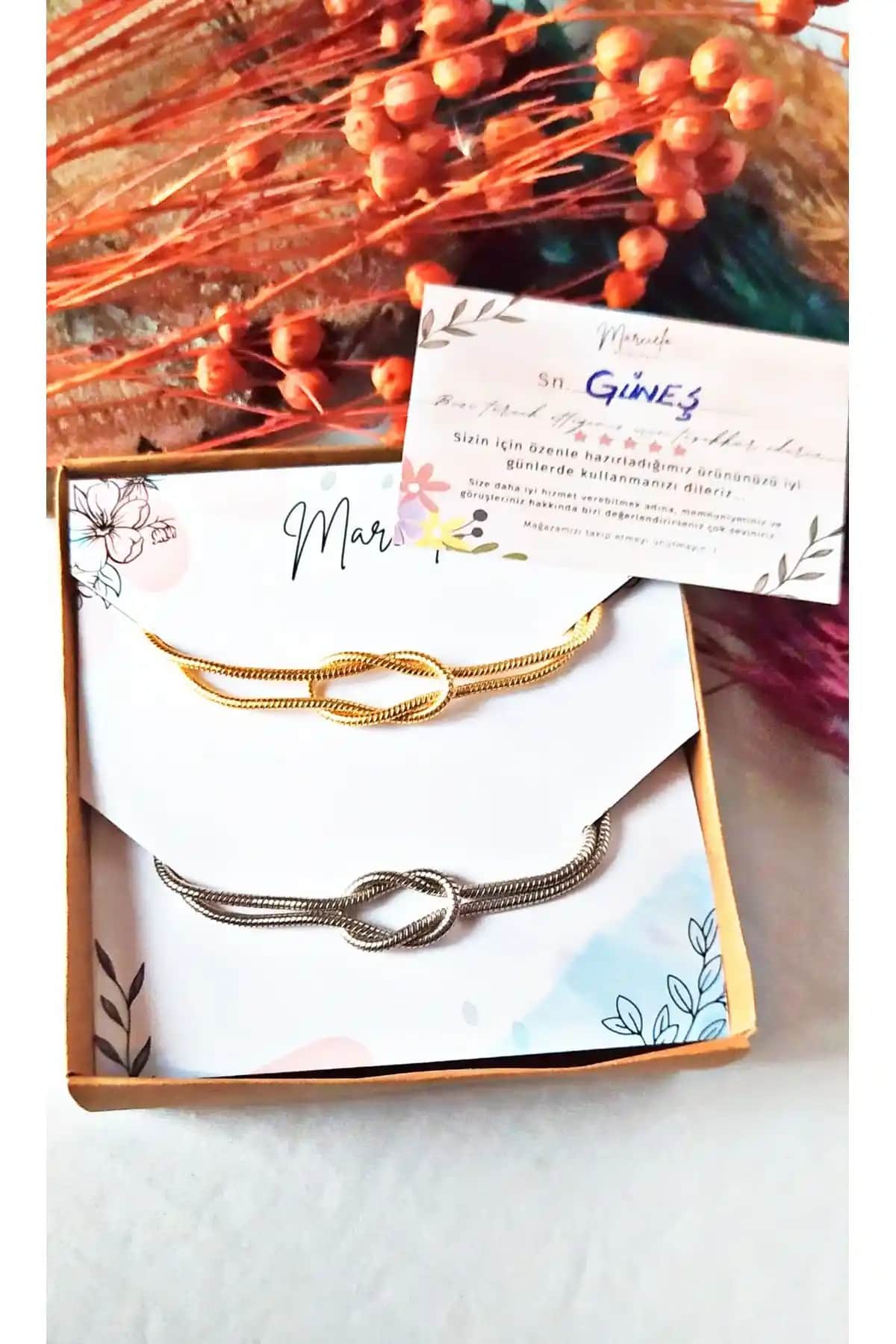 MARCİELO Düğüm Bileklik Sevgili Çiftler ve Gençler İçin Şık ve Anlamlı Aksesuar