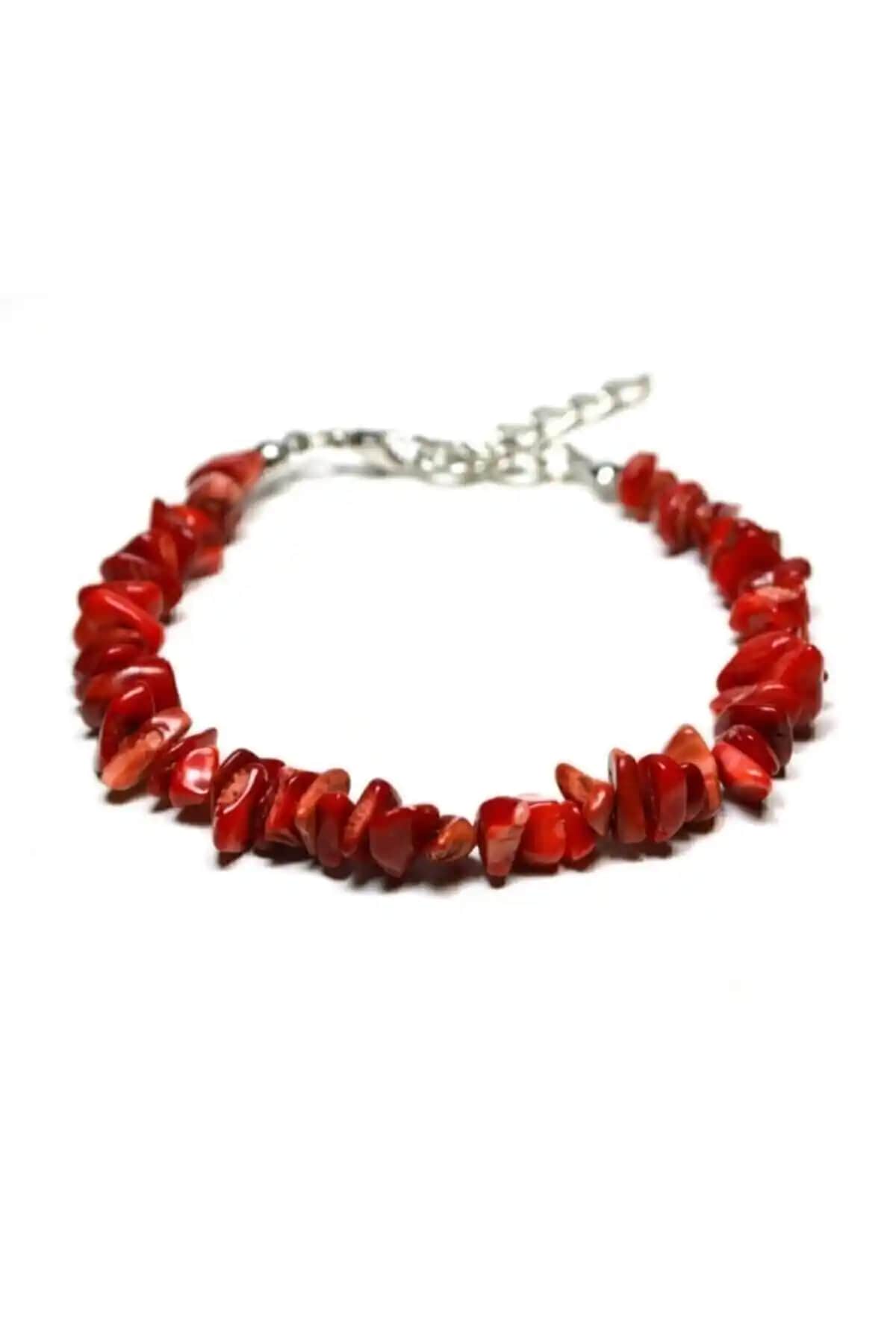 Mercan Kırık Doğaltaş Bileklik El İşçiliği ile Özenle Tasarlandı