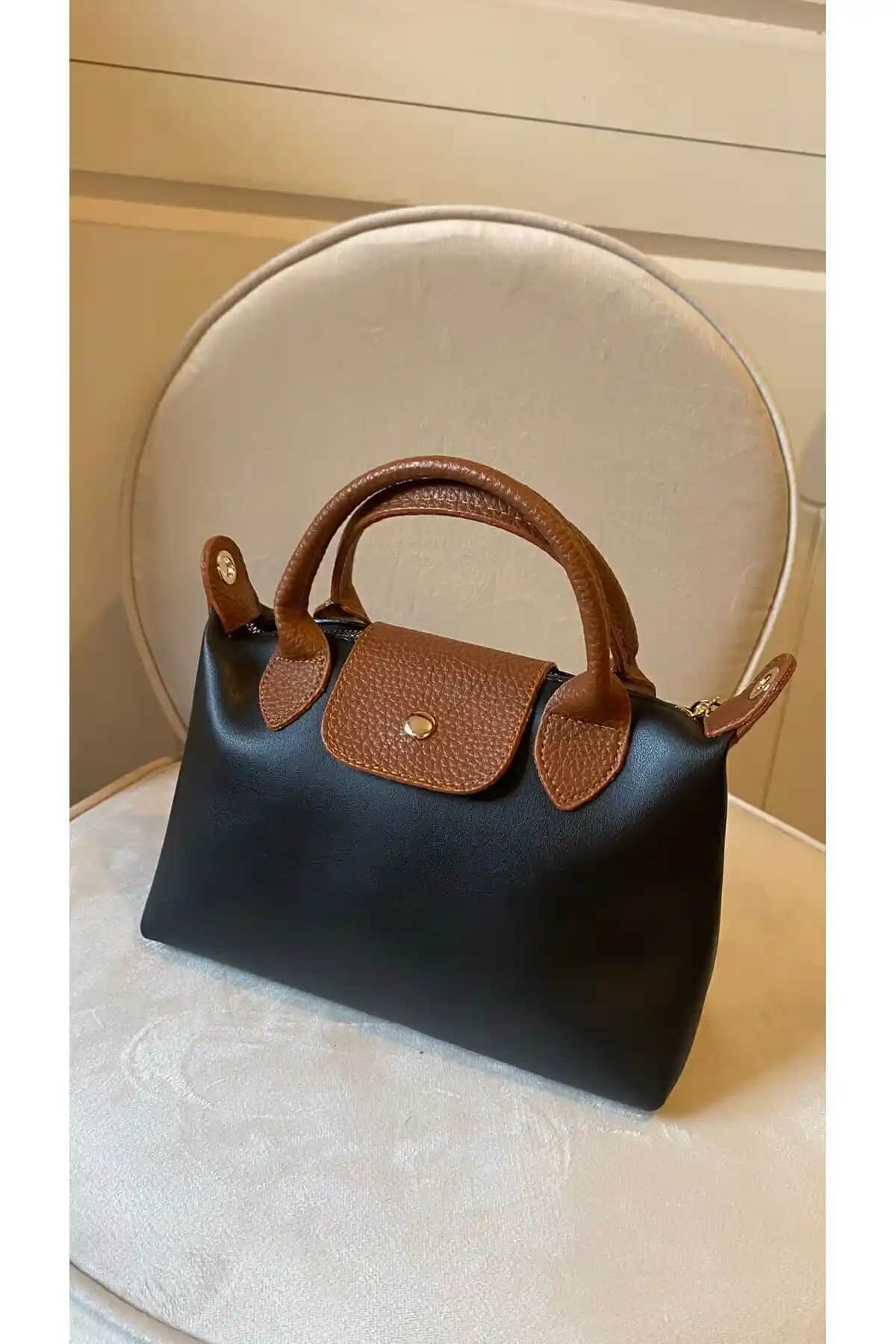 Mercan Stores Kadın Fermuarlı ve Çıt Çıt Kapamalı El ve Omuz Çantası Günlük Kullanım için