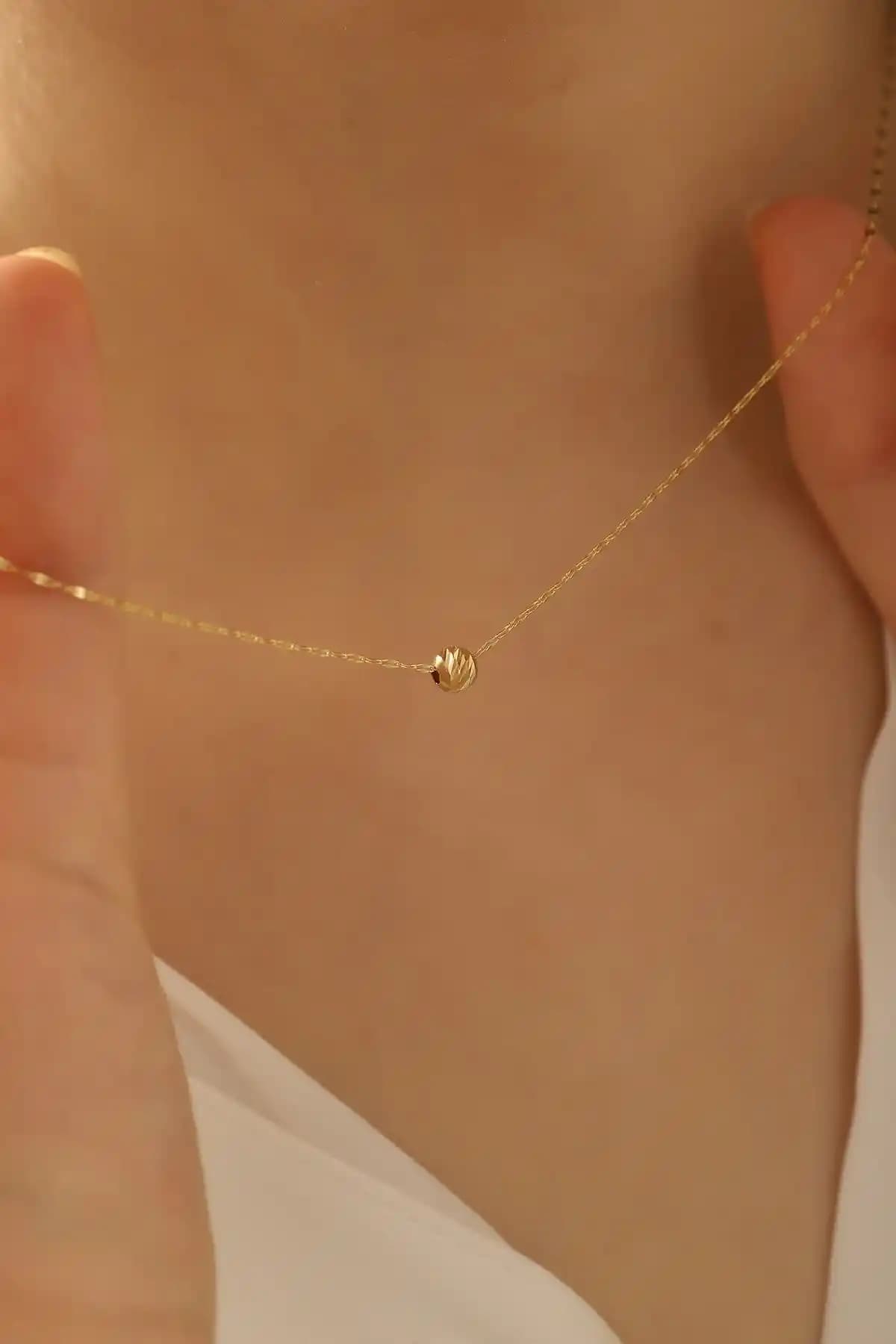 Milet Kuyumculuk 14 Ayar Altın Dorika Zincir Kolye Zarif ve Dayanıklı Tasarım