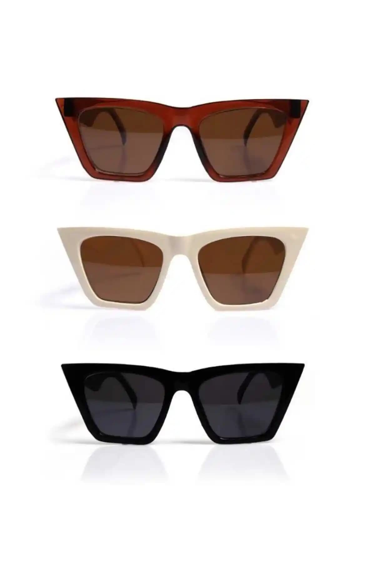 Modalucci 3'lü Kadın Güneş Gözlüğü Seti Şıklık ve Koruma Sunan Modern Tasarımlar