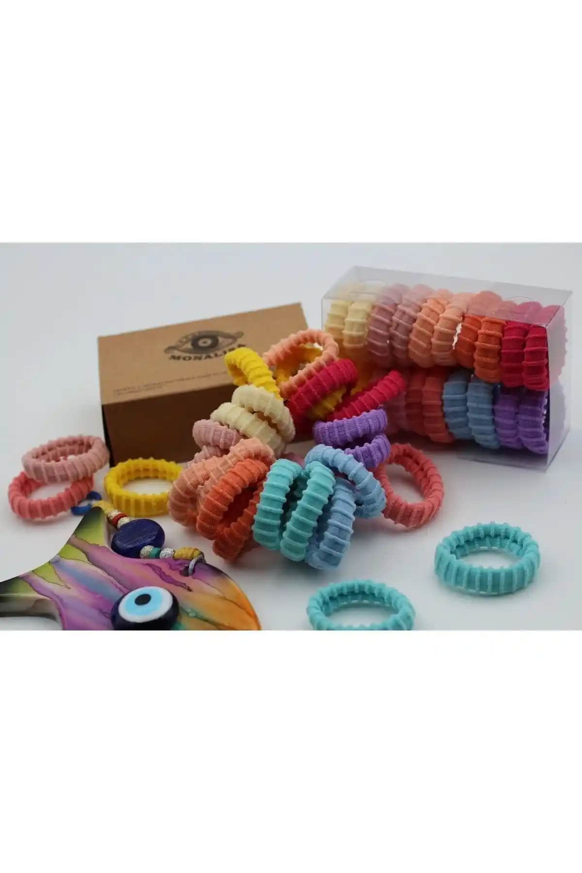 Monalisa Kadın Renkli Ultra Esnek Tırtıklı Saç Tokası Seti ile Şık ve Pratik Saç Aksesuarı