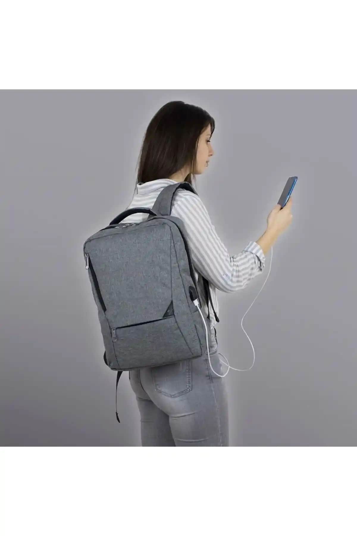 My Valice Smart Bag Active Gri Sırt Çantası: Akıllı ve Fonksiyonel Tasarım Özellikleri